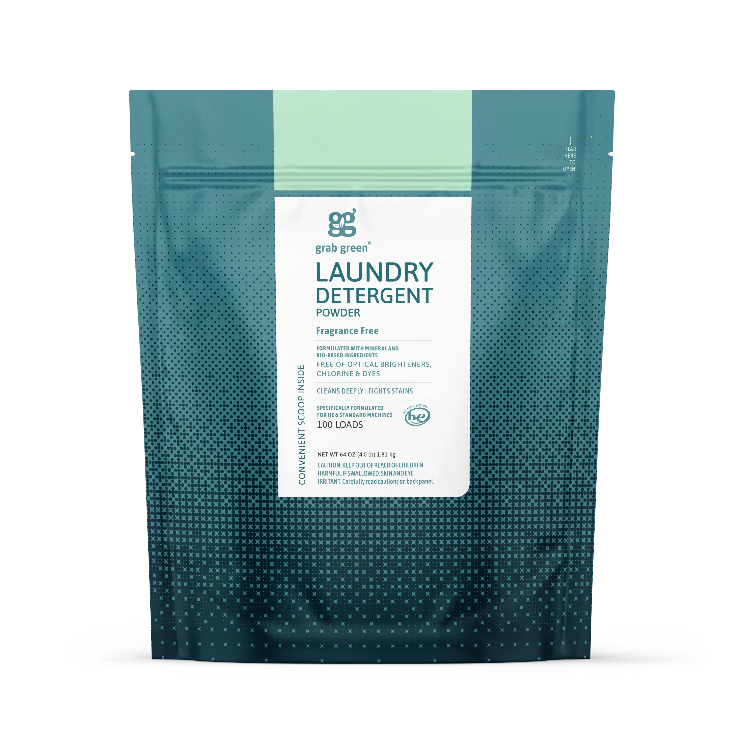 Fashionable grab green 3 in 1 Laundry Detergent Powder - Fragrance Unique