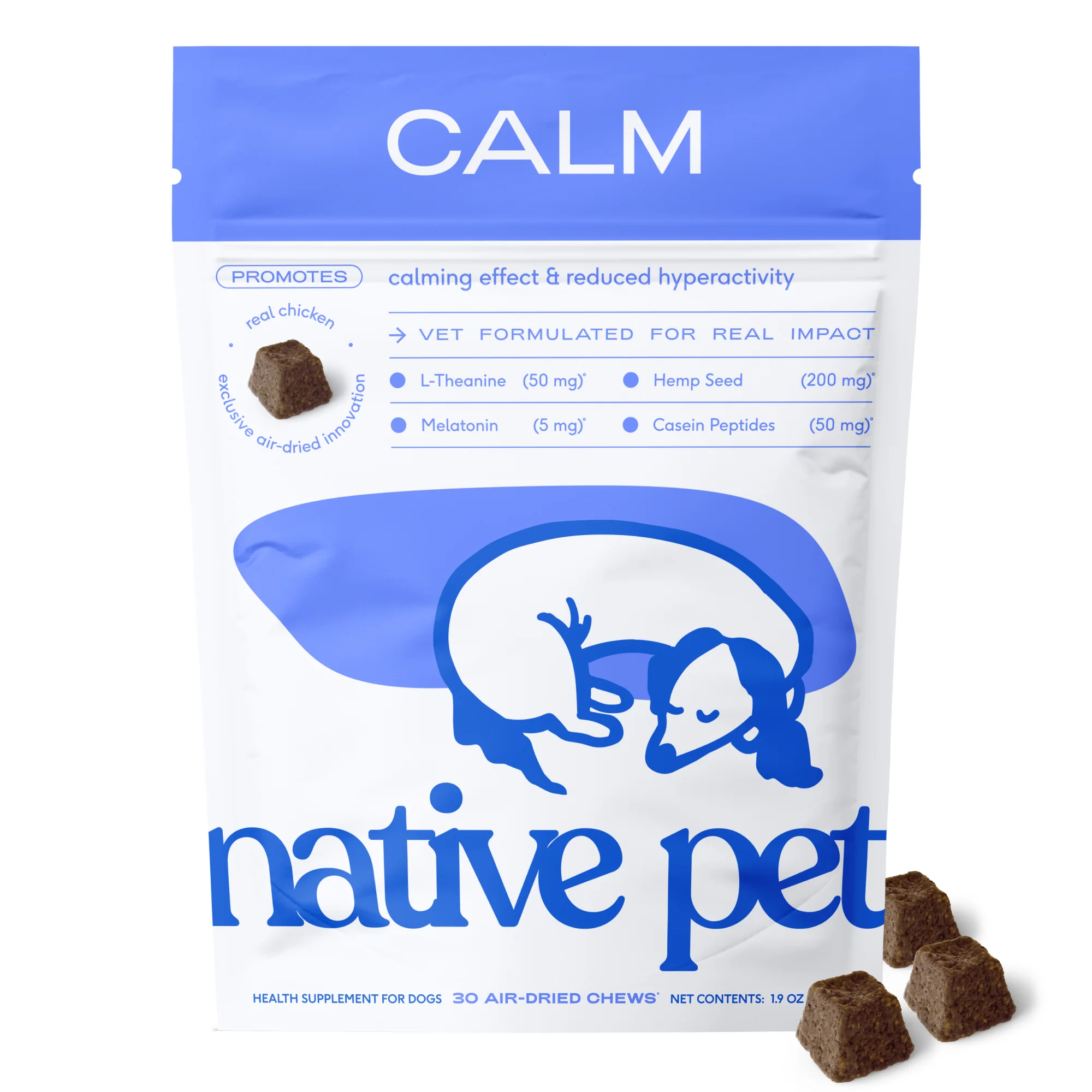 Flexible Native Pet Calm Chews Supplement for Dogs Responsible