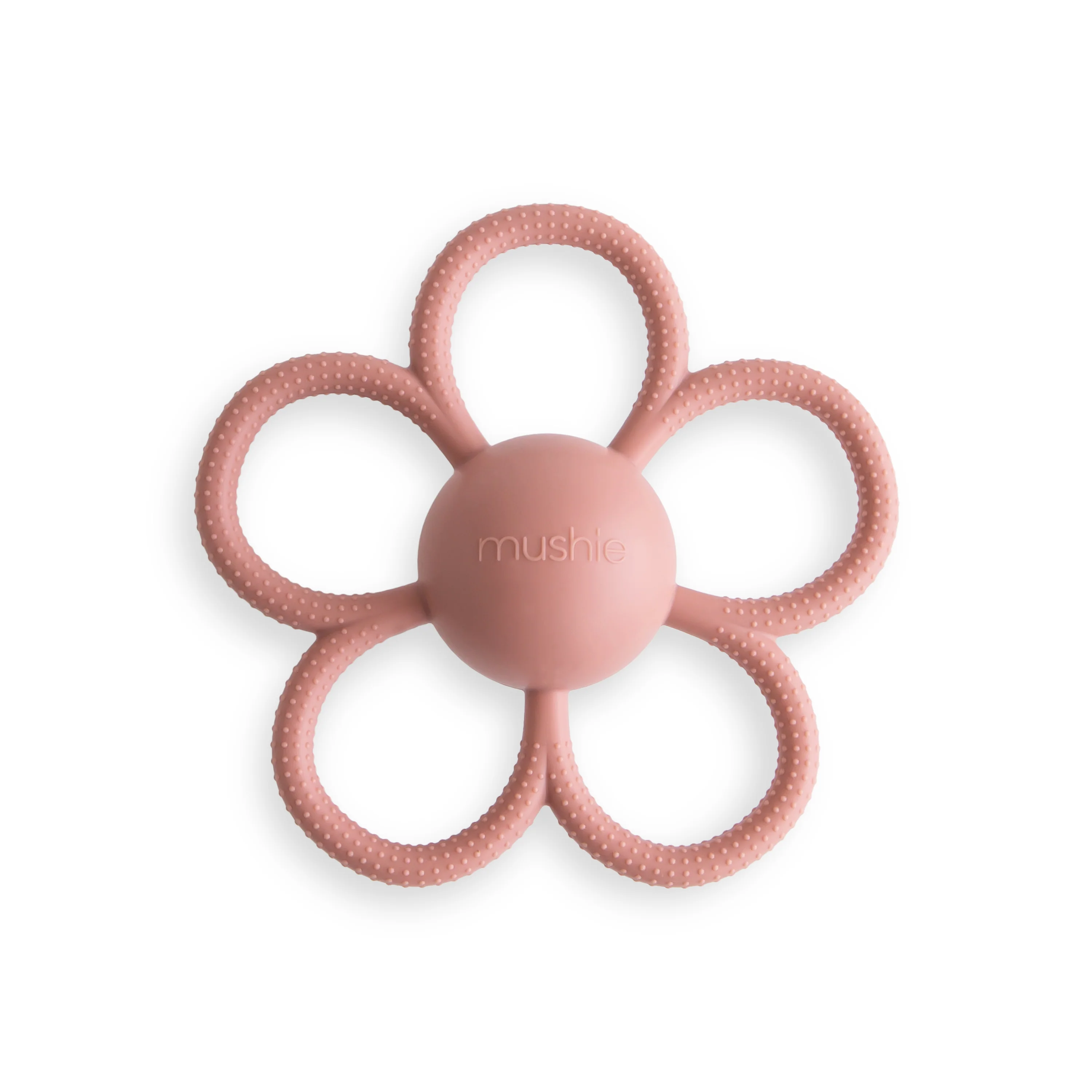 High-Quality mushie Daisy Rattle Teether – Safe Non-Toxic BPA- Food-Grade Silicone Healthy