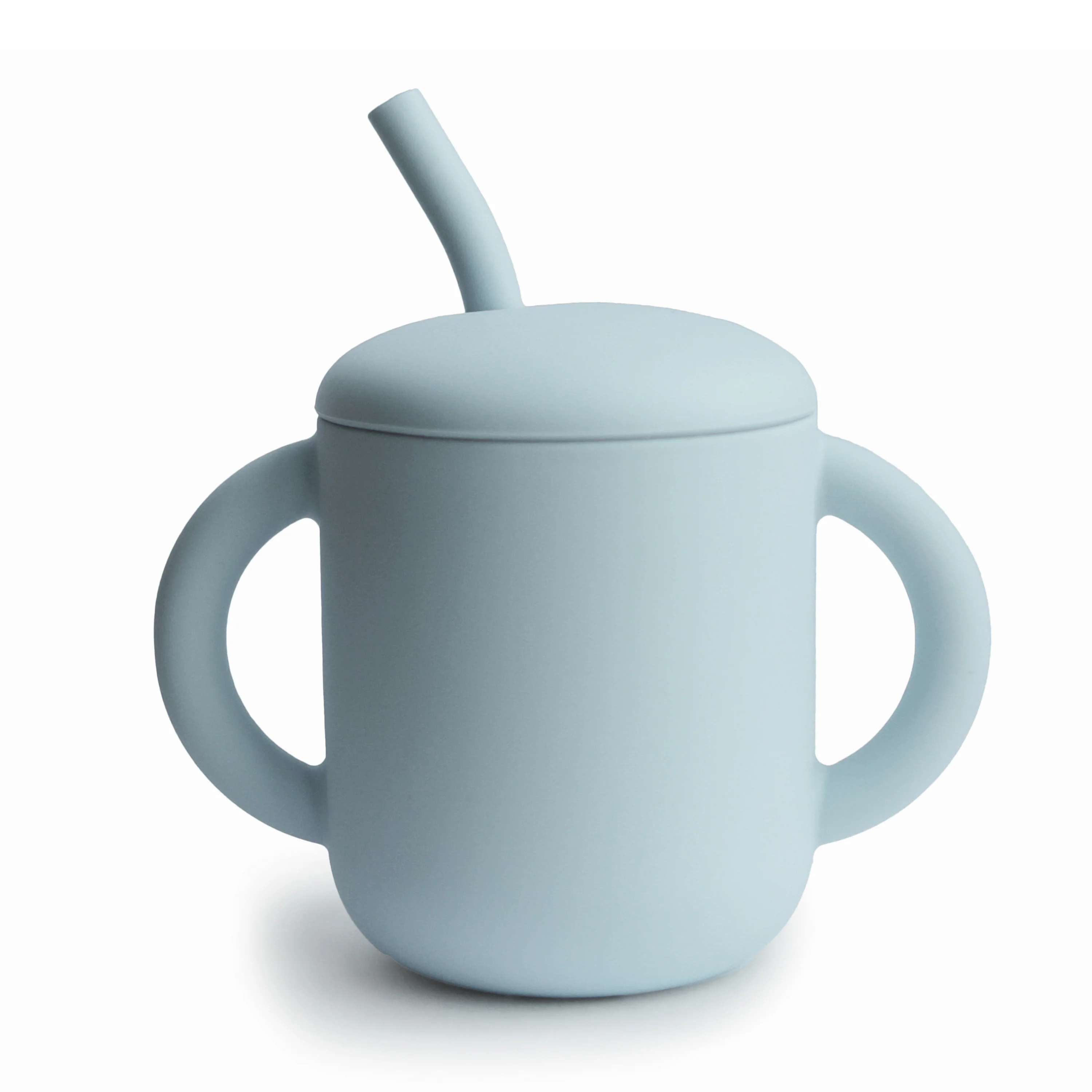 Innovative mushie Silicone Training Cup with Straw – BPA- Easy to Hold Casual