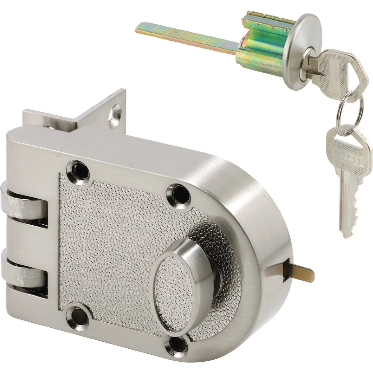 Superior Defender Security Satin Nickel Jimmy-Resistant Single Cylinder Deadlock Sophisticated