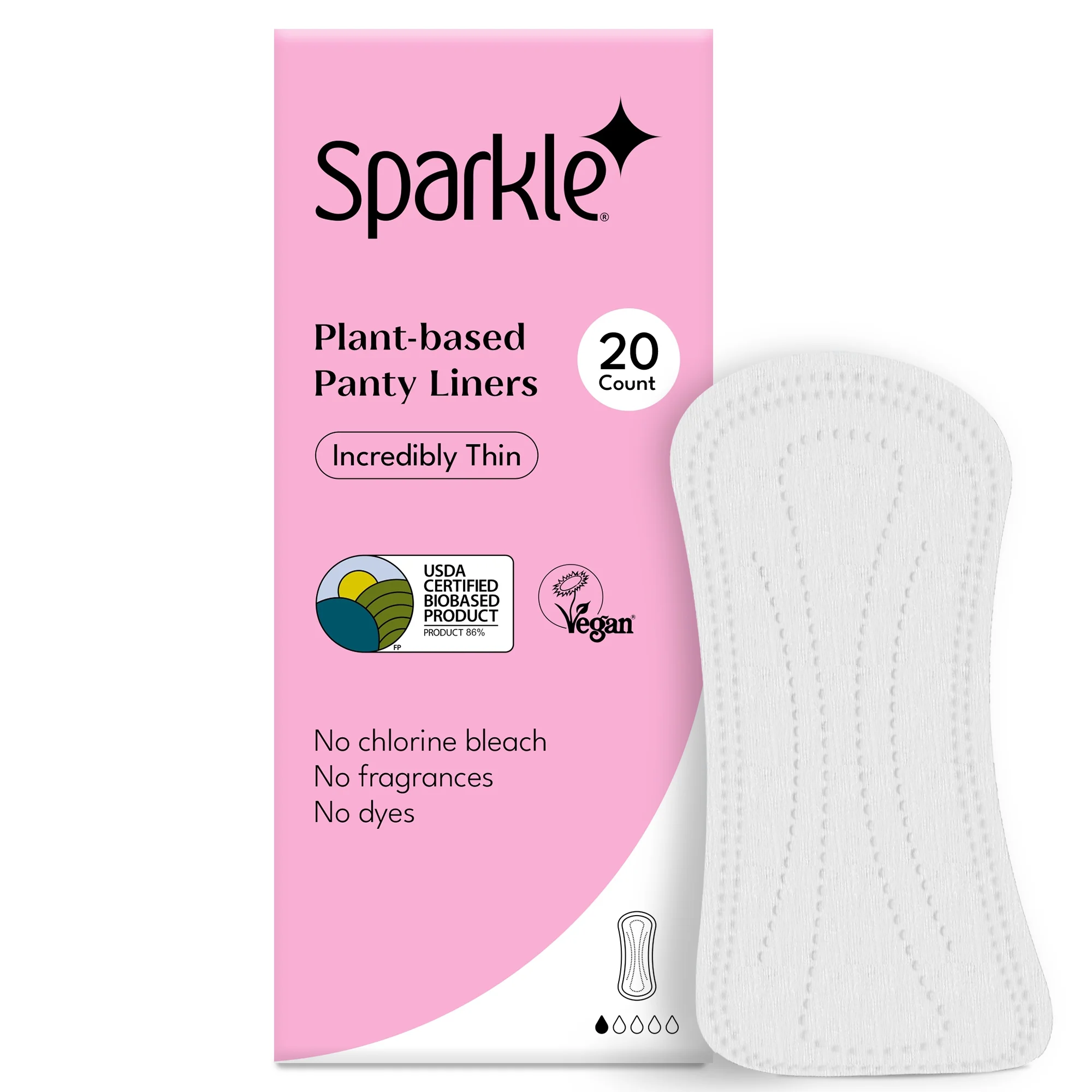Fast Sparkle Panty Liners - Incredibly Thin Easy-to-Use