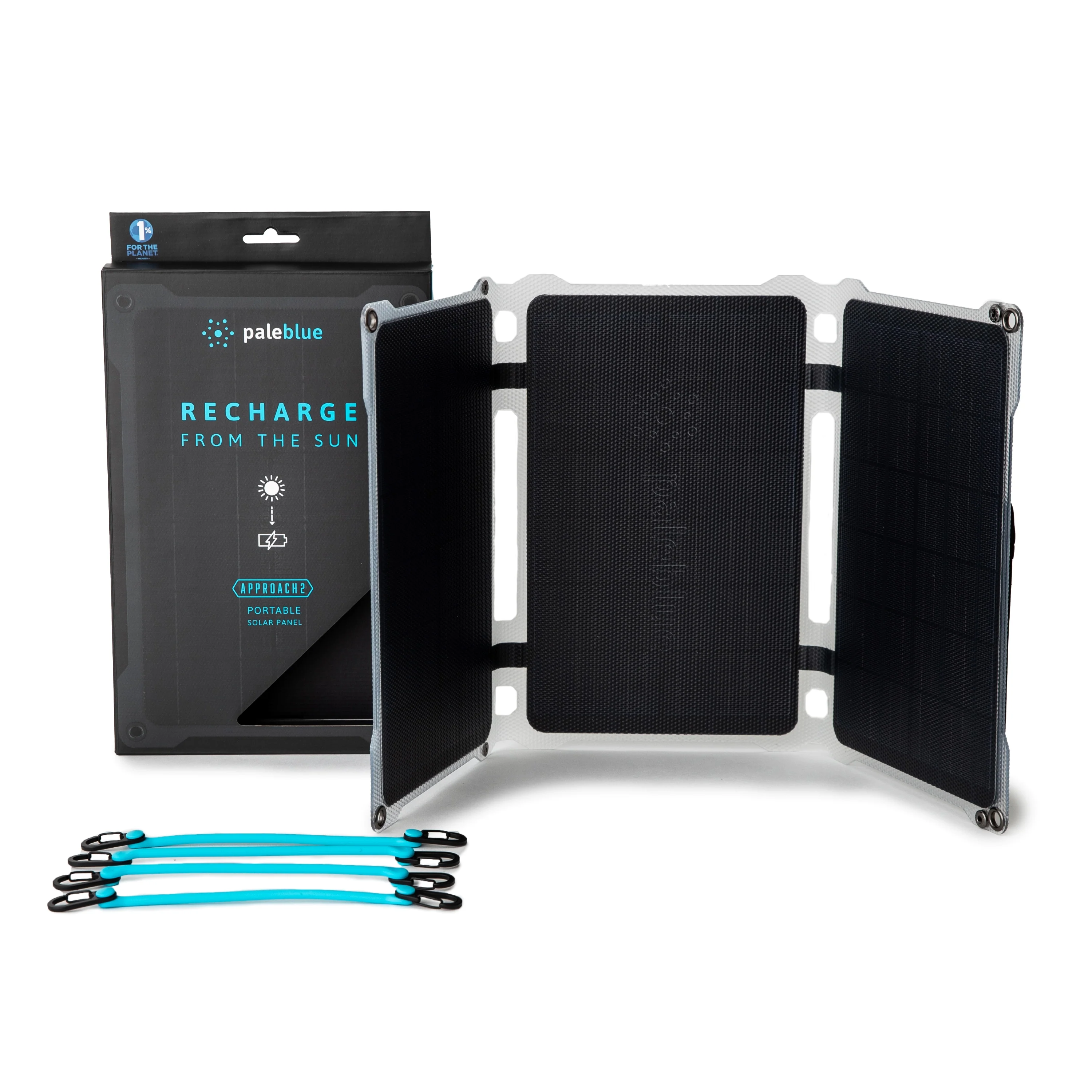 Original Design Paleblue Portable Solar Charger 21 Watts Max Output Professional