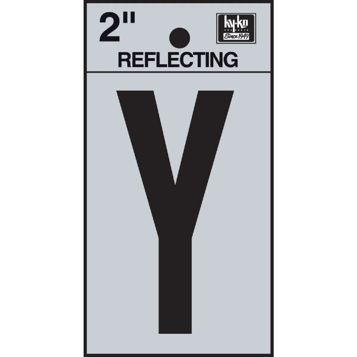 Convenient Hy-Ko Vinyl 2 In. Reflective Adhesive Letter Y Certified