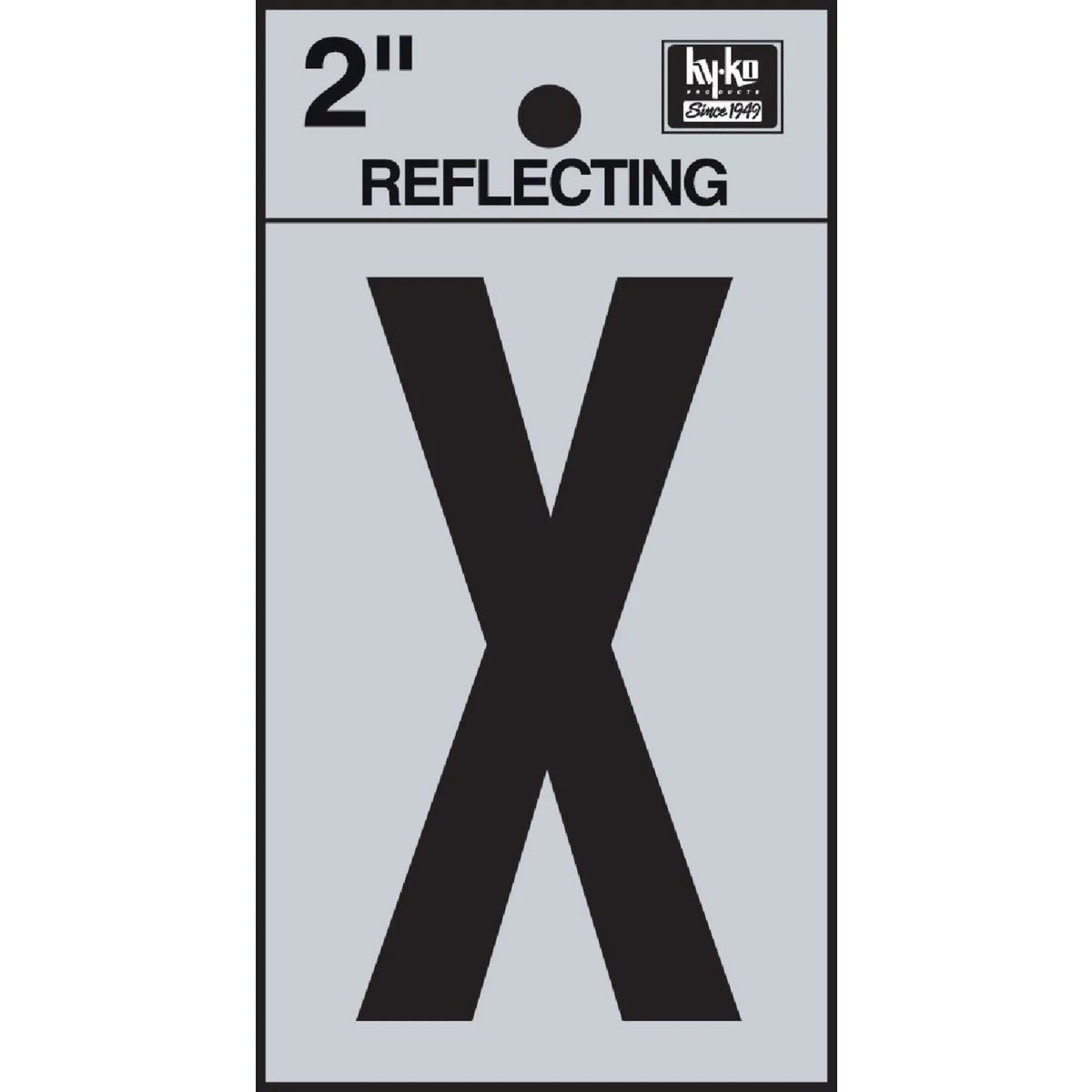World-Class Hy-Ko Vinyl 2 In. Reflective Adhesive Letter X Innovative