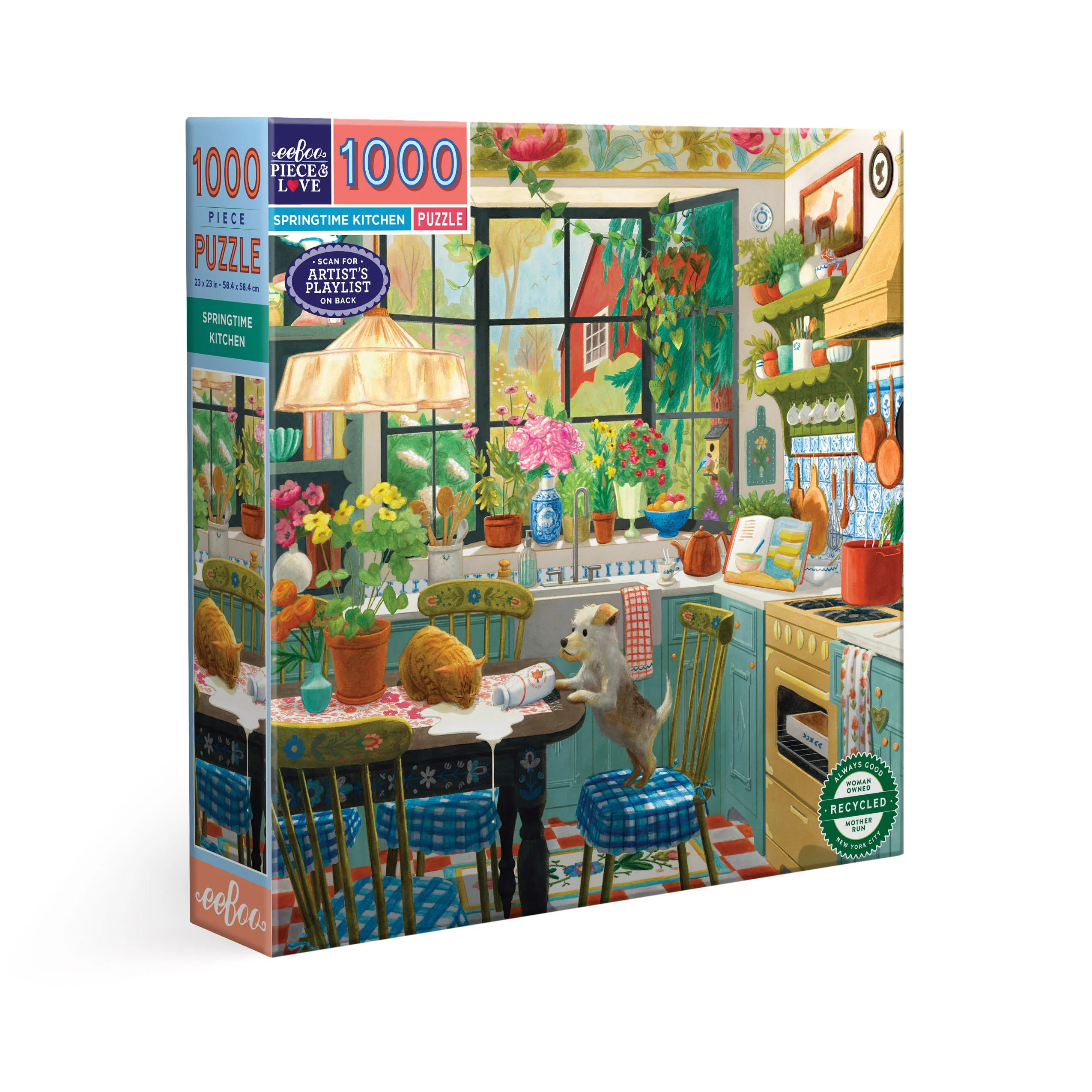Top-Quality eeBoo Piece Love Springtime Kitchen 1000 Piece Puzzle High-Quality