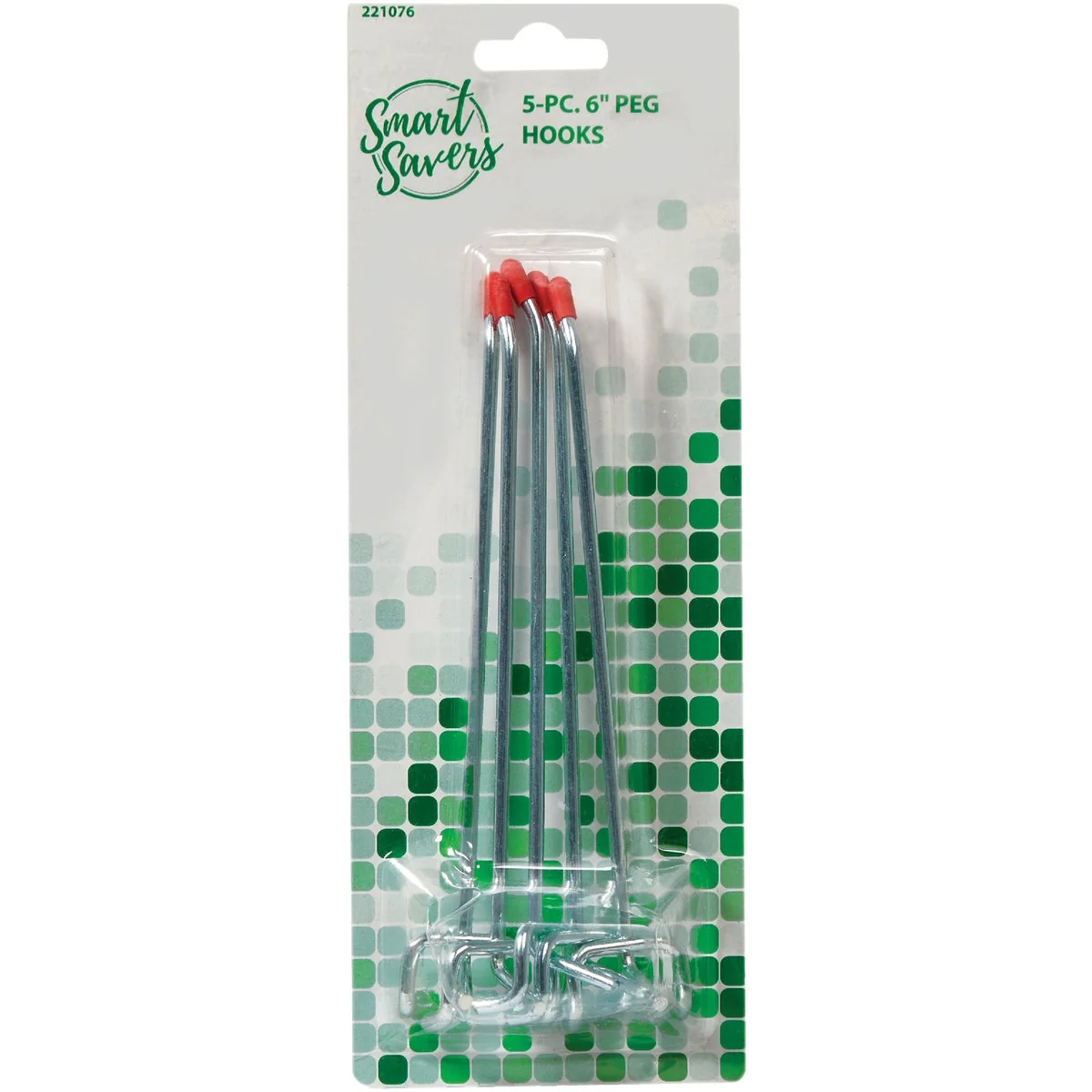 Trendy Smart Savers 6 In. Angled Pegboard Hook 5-Count Healthy