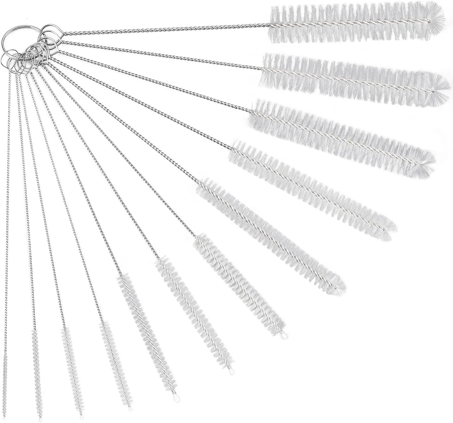 Luxury Ixiaoyoo 12 Pcs Bottle Cleaner Brushes Set 11.8 Inch Nylon Cleaning Brush White Straw Cleaner Brushes for Tumbler Sippy Cup Water Bottles Hummingbird Feeders Pipes Sink Drain amp Pet Waterers Modern