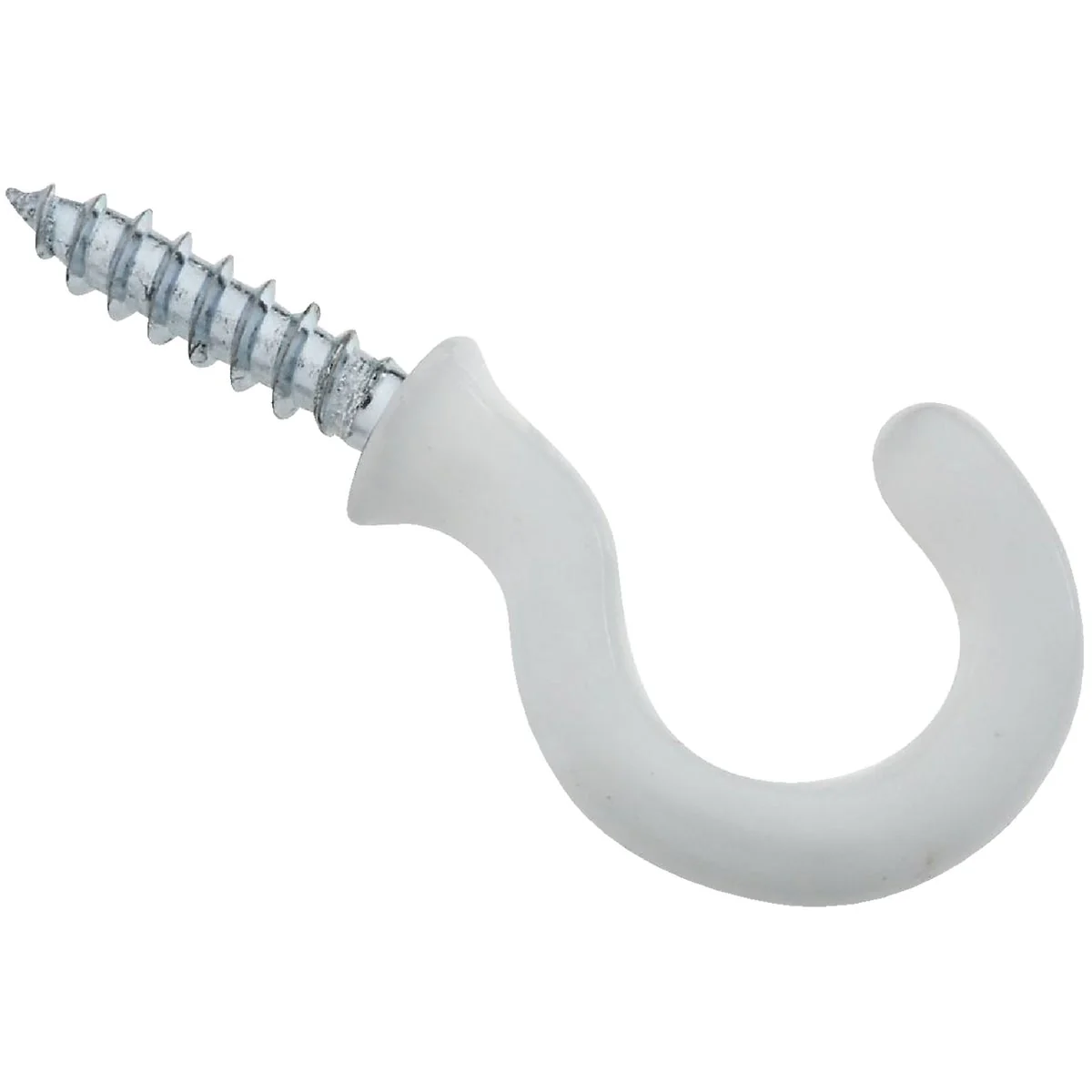 Breathable National 3 4 In. White Vinyl Cup Hook 50 Count Reusable