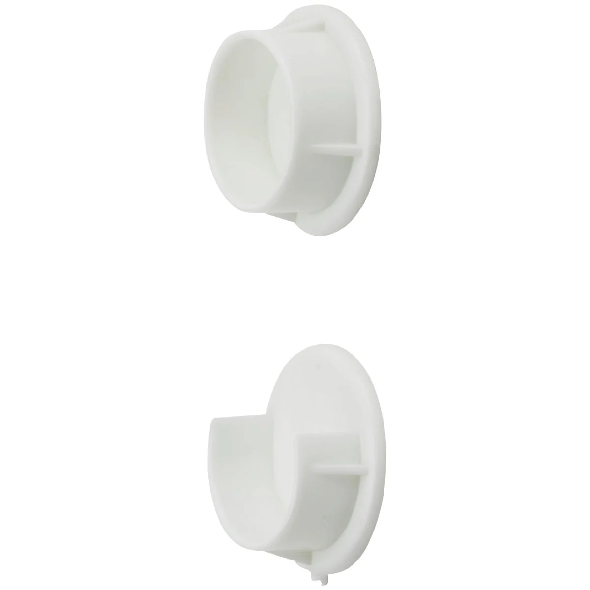 High-End National 1-3 8 In. Plastic Closet Rod Socket White 2-Pack Reliable