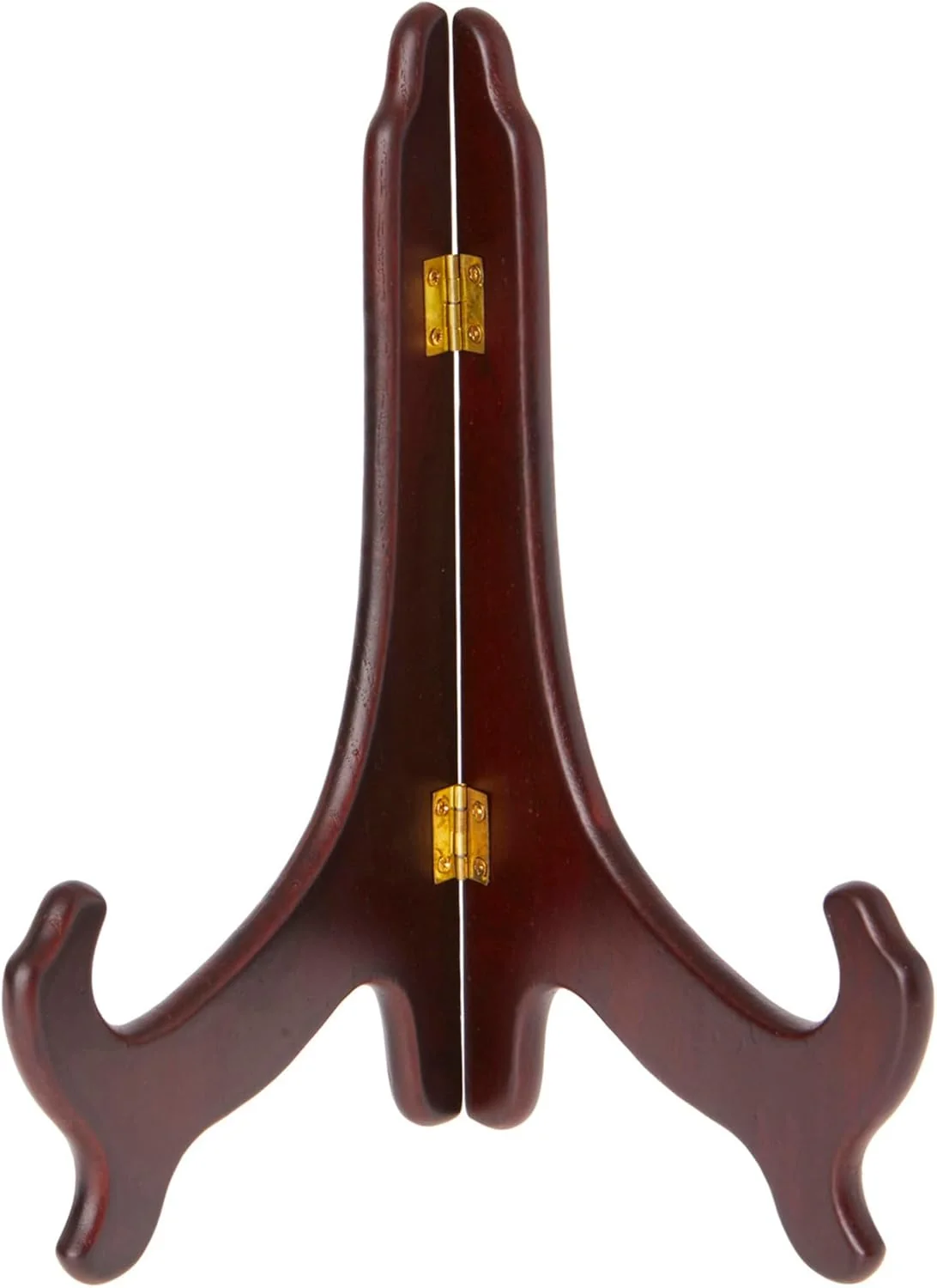 Powerful Bard's Hinged Dark Wood Plate Stand 9 H x 7.25 W x 5 D For 9 - 10.5 Plates Pack of 2 Outstanding
