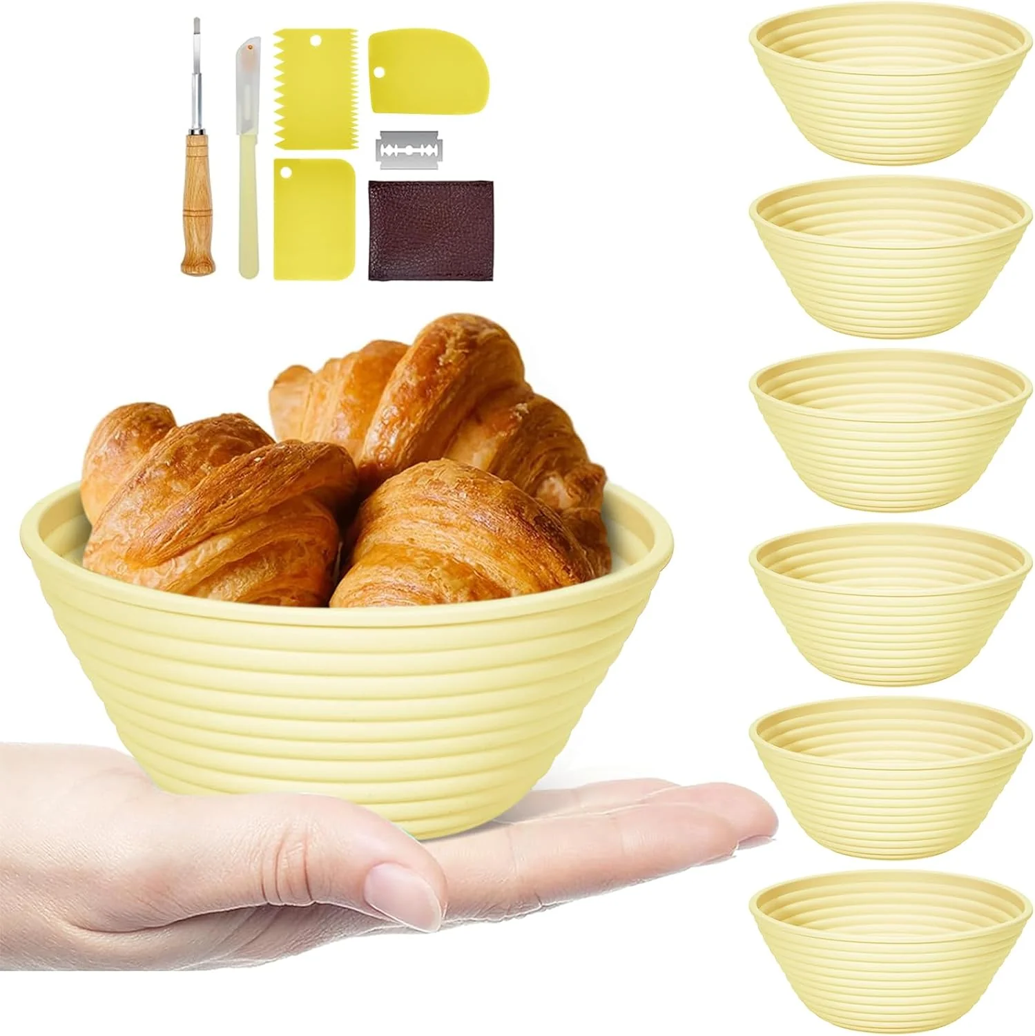 Smart Silicone Banneton Baskets Set of 5 Advanced