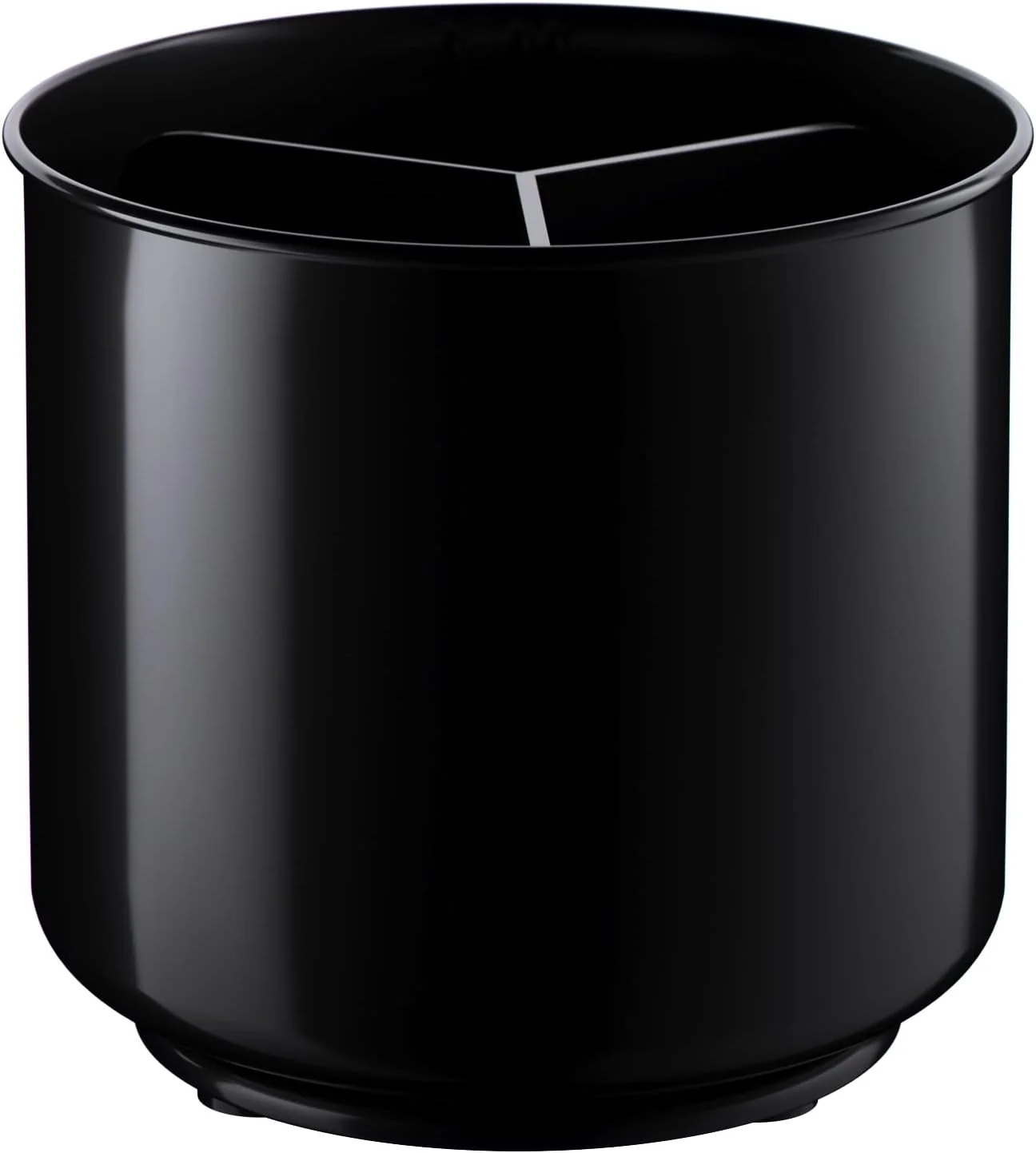 Healthy Extra Large Sturdy Rotating Black Utensil Holder Caddy with No-Tip Weighted Base and Gripped Insert Elegant