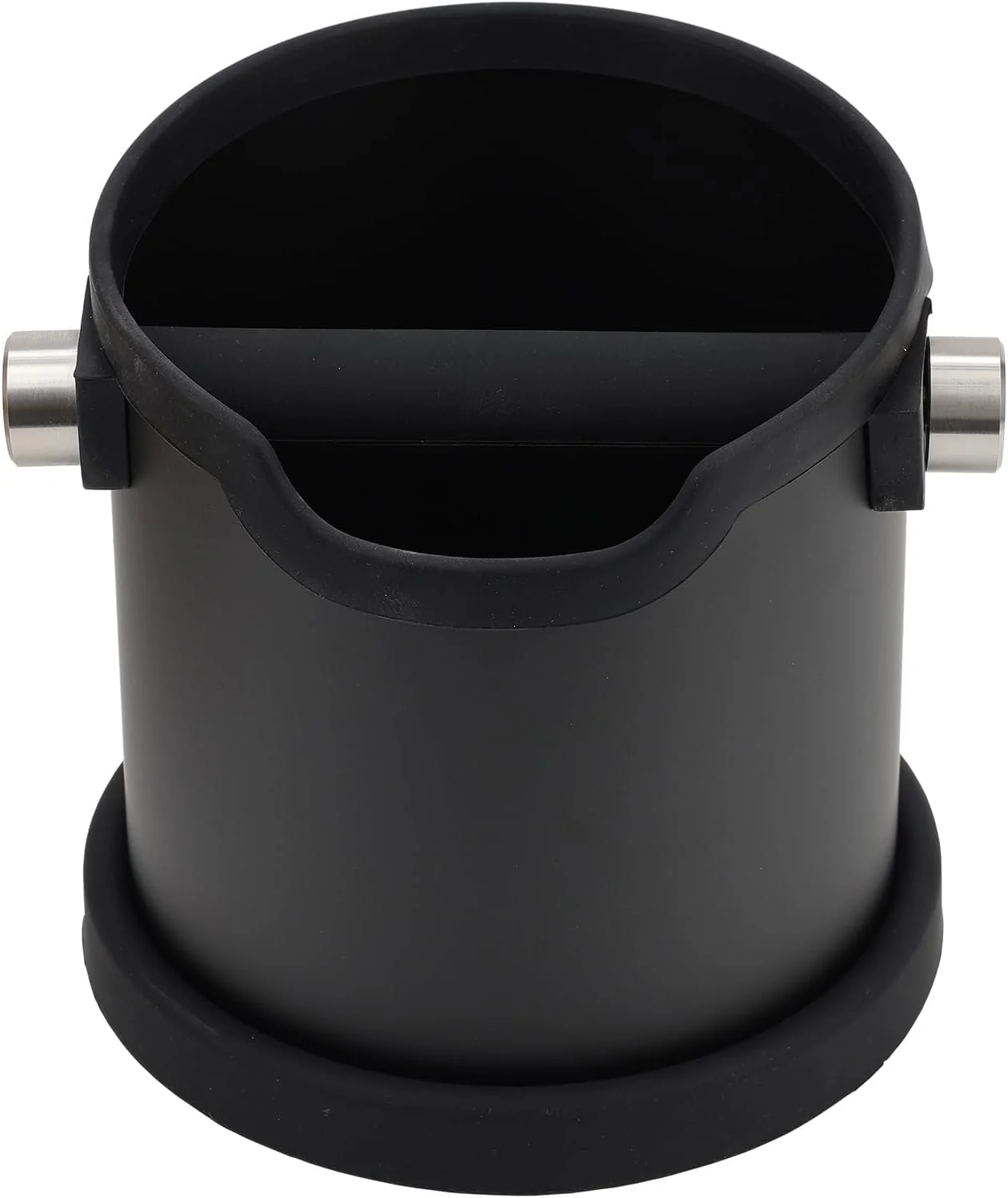 Pure Coffee Tapping Box Stainless Steel Espresso Floor Container Waste Coffee Bucket Barista And Anti Slip Base Coffee Tools Black Environmentally Friendly