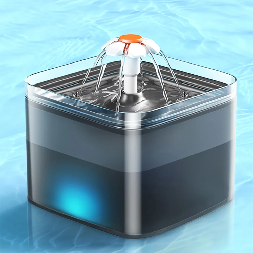 Relaxed 2L LED Pet Water Fountain with USB Power - Automatic Filtration System for Cats Dogs Genuine