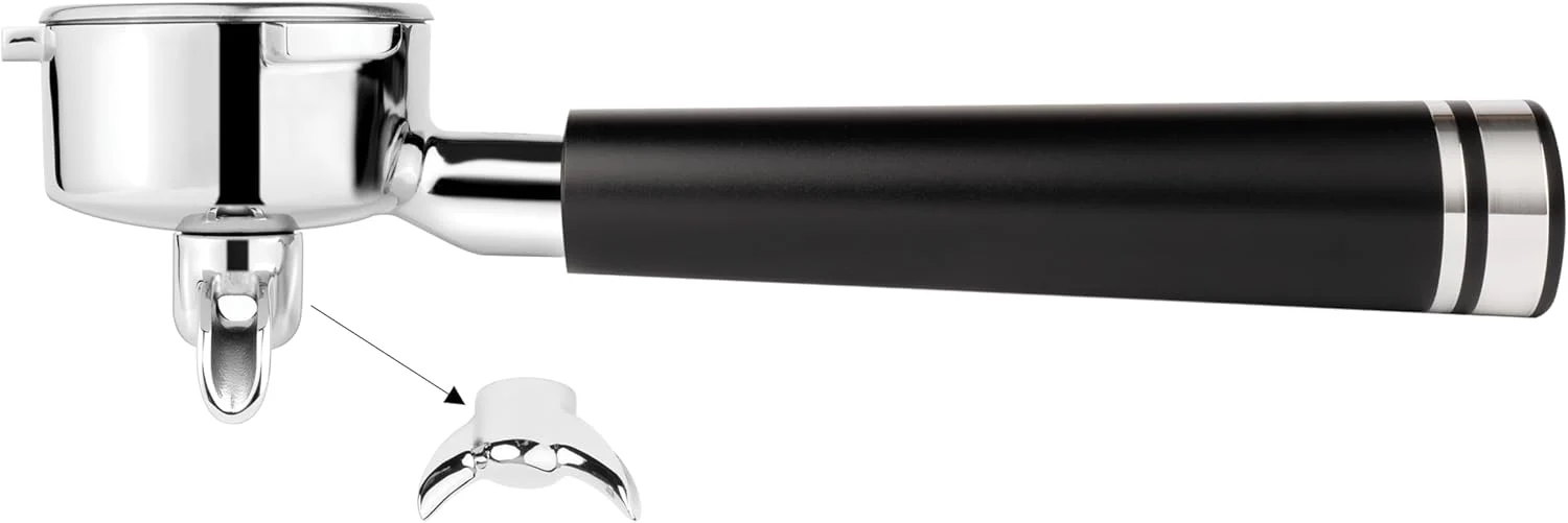 Professional Lilq 54mm Spouted Portafilter Compatible with Breville Barista Express Barista Pro Bambino and More – 18-20g basket included Aluminum Flat Fine