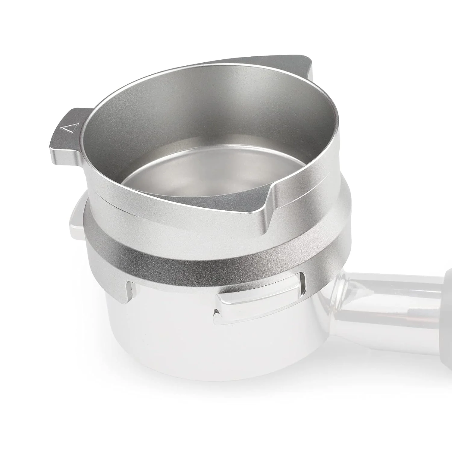 Environmentally Friendly Firjoy 54mm Espresso Dosing Funnel for Breville Barista Portafilters Aluminum Alloy-Silver Classic