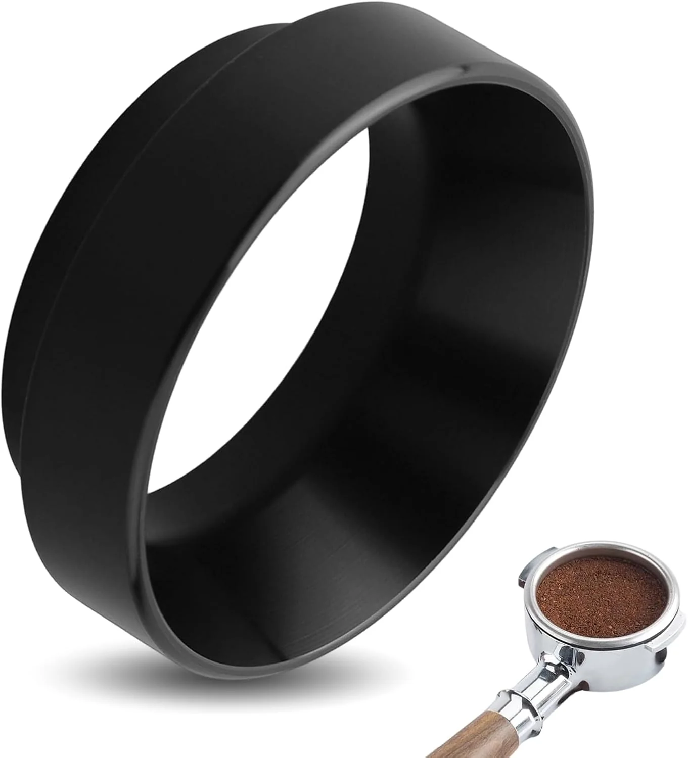 First-Class 49MM Espresso Dosing Funnel With Magnetic Coffee Ring Powder Ring Dispenser Doser for Portafilter Accessory Espresso Distribution Tool Artisan