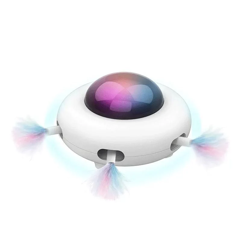 Expertly Made Whole New UFO Interactive Cat Toy Automatic Electronic Feather Toys Smart Indoor Pet Toys Powerful