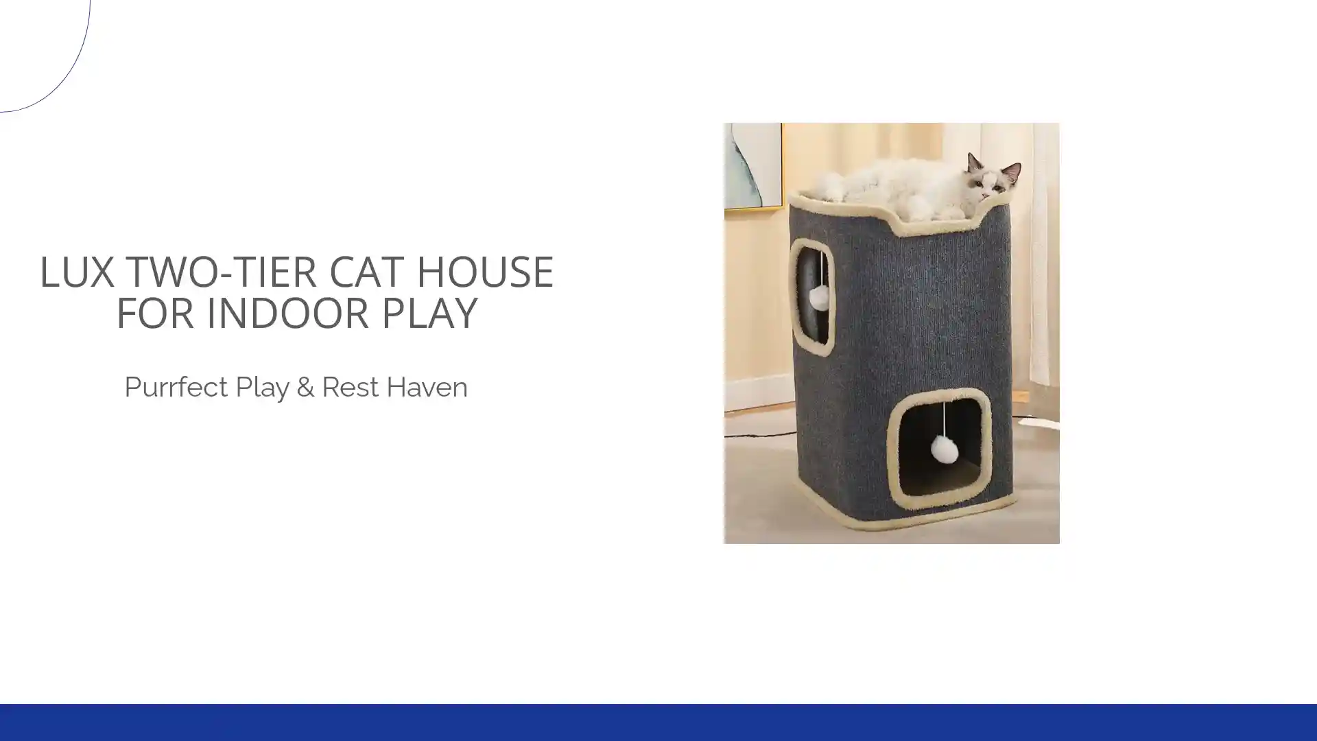 Exclusive Lux Two-Tier Cat House For Indoor Play Smooth