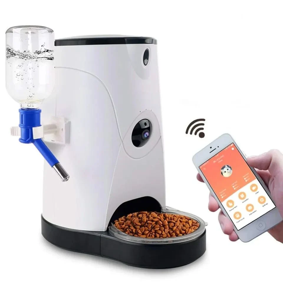 Official Whole New APP Control Large Capacity Smart Cat Dog Automatic Feeder Auto Pet Food Dispenser With Water Bottle Soft