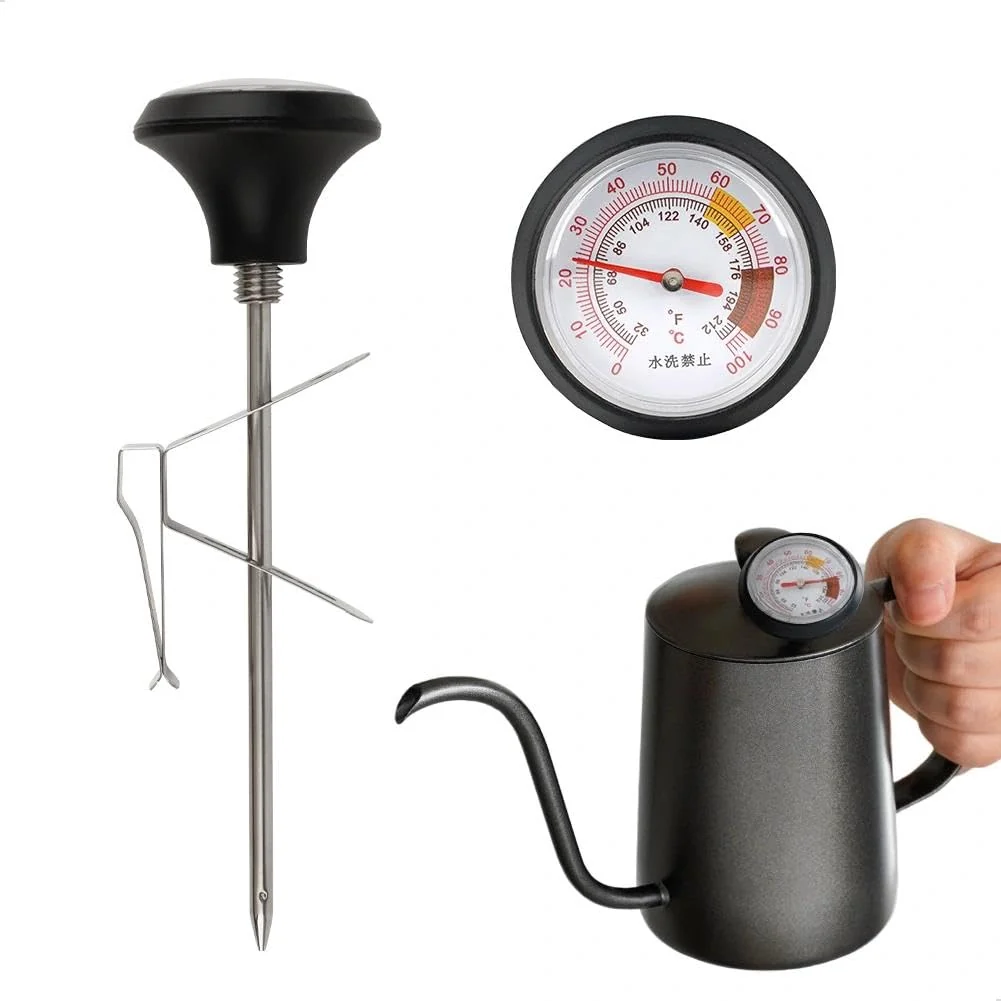Minimalist watchget Instant Read Coffee Thermometer with 1.5-Inch Dial 5.3-Inch Probe I for Coffee Drinks and Chocolate Milk Foam Innovative