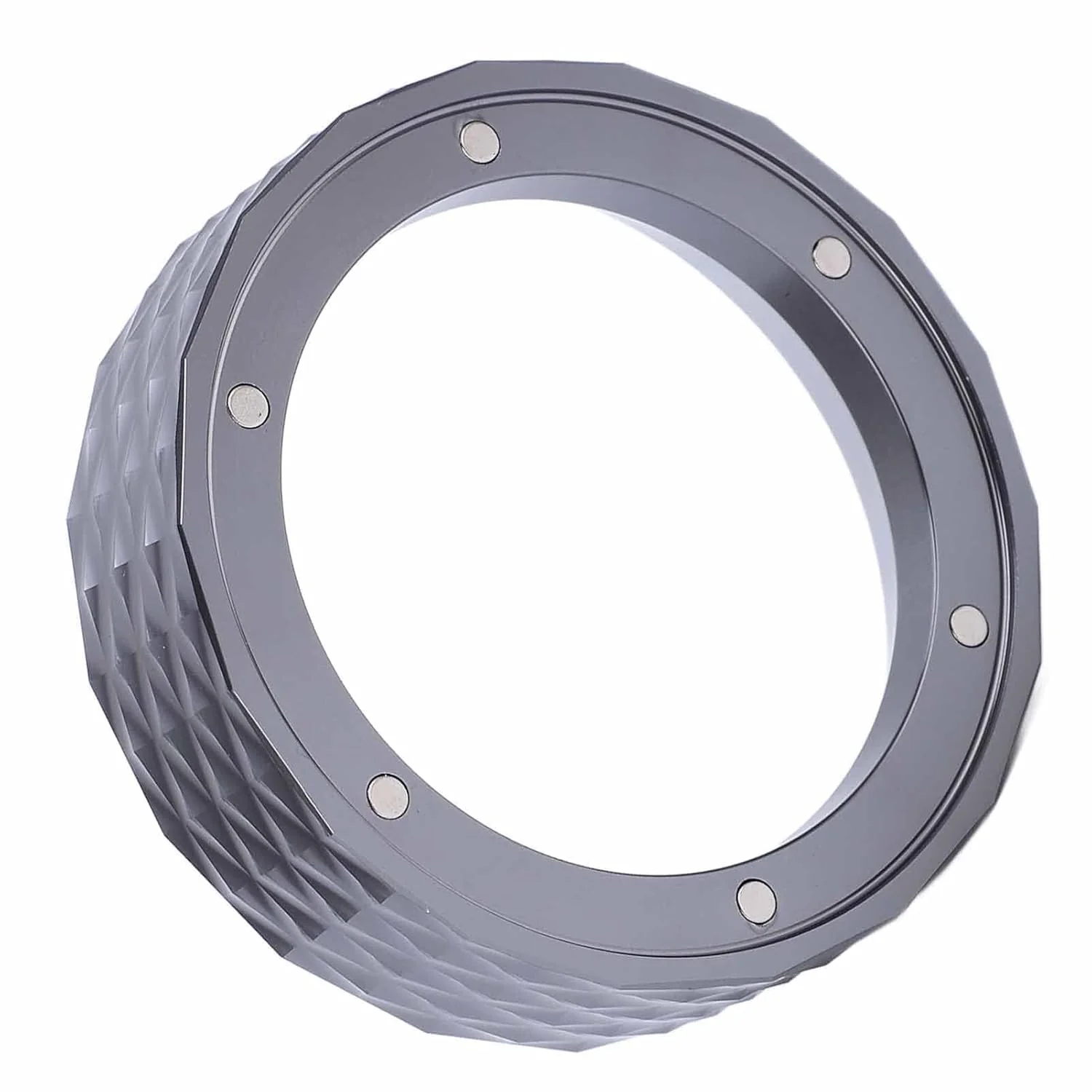 Solid Magnetic Espresso Dosing Funnel Coffee Dosing Ring Aluminum Alloy Coffee Dosing Funnel for 51mm Portafilters Grey Crafted