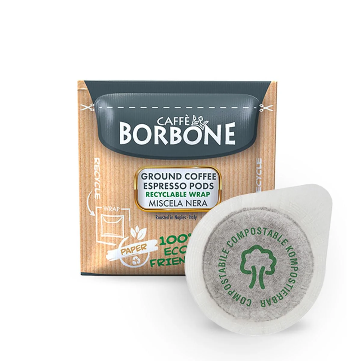 Versatile Caffè Borbone Espresso Paper Pods Black Blend Intense and Robust Medium Roast ESE Pods Italian Espresso - 50 Count Dependable