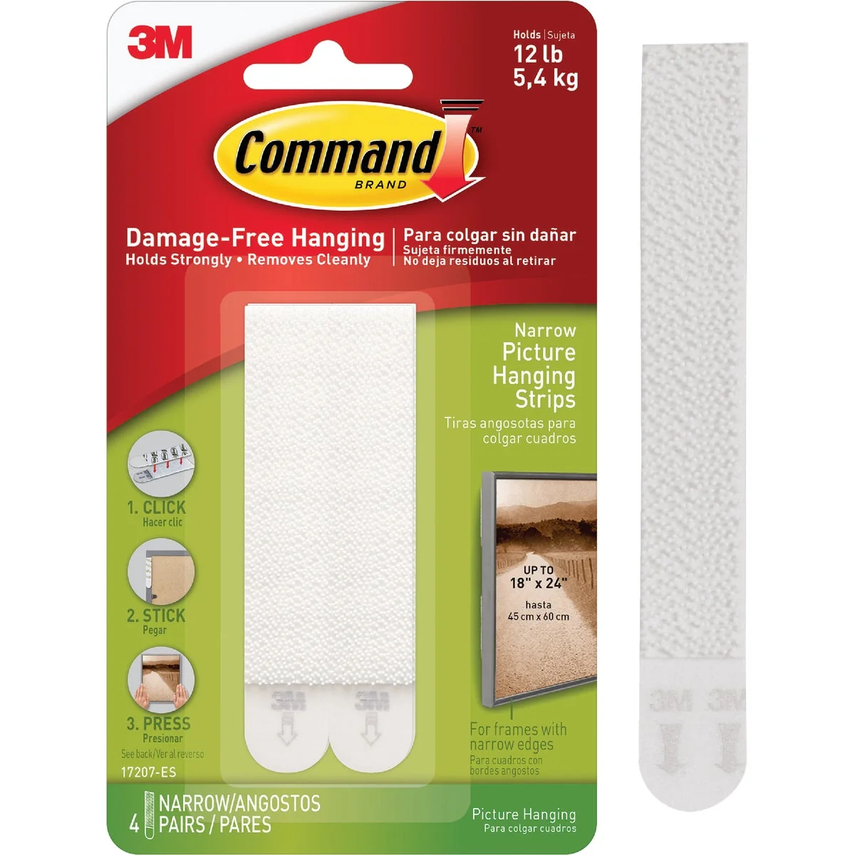 Sophisticated Command 1 2 In. x 3-5 8 In. White Interlocking Picture Hanger 4 Count Practical