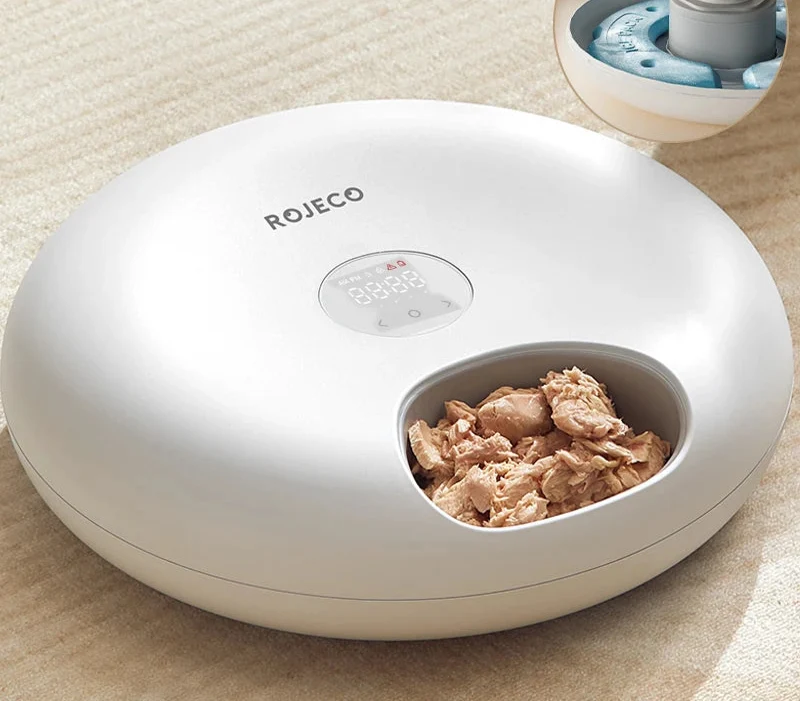 Expertly Made 6-Meal Automatic Pet Feeder - Smart Food Dispenser for Wet Dry Food Durable