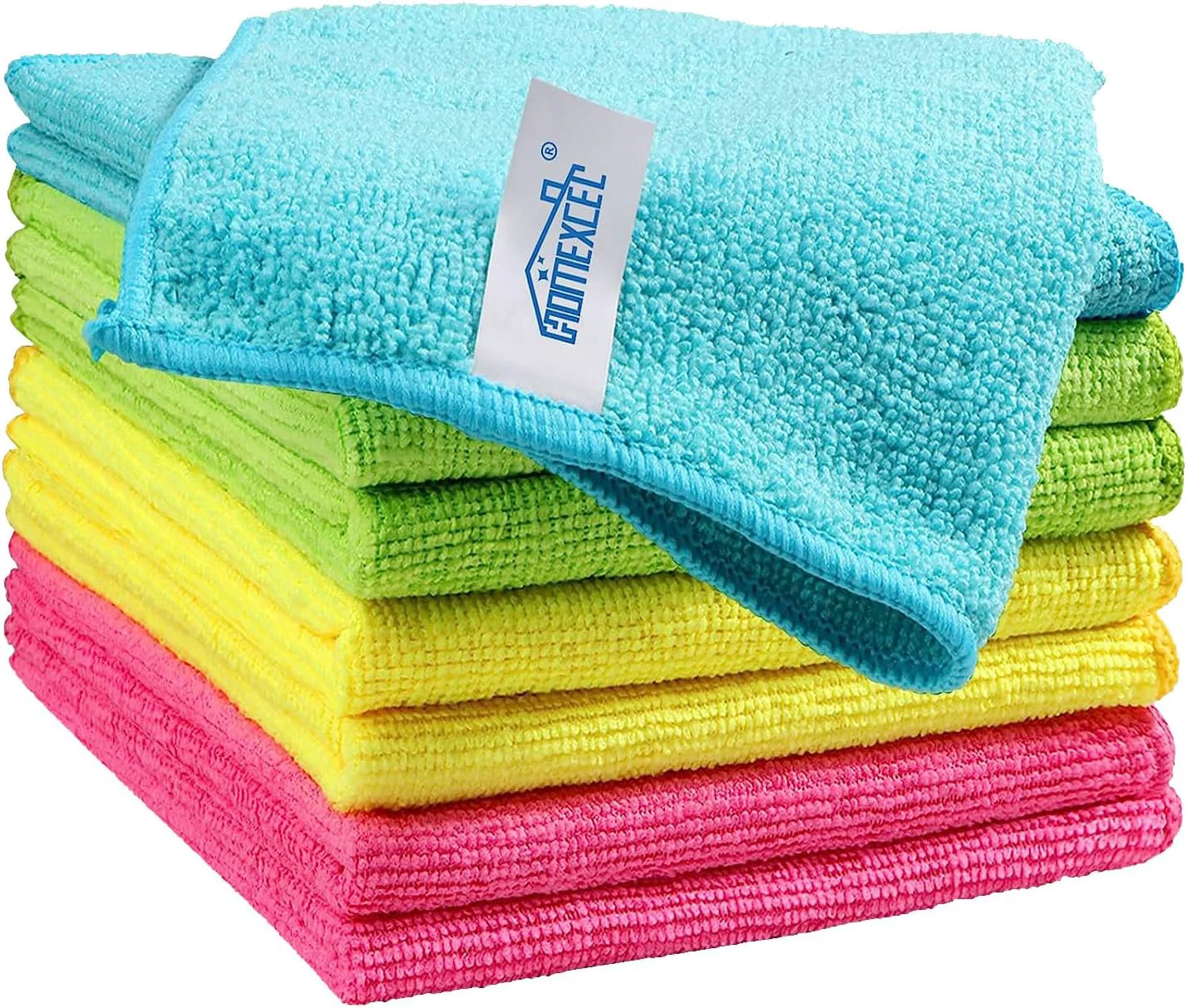 Modern HOMEXCEL 8PK Microfiber Cleaning Cloth Cleaning Rags for Home 11.5x11.5in Smooth