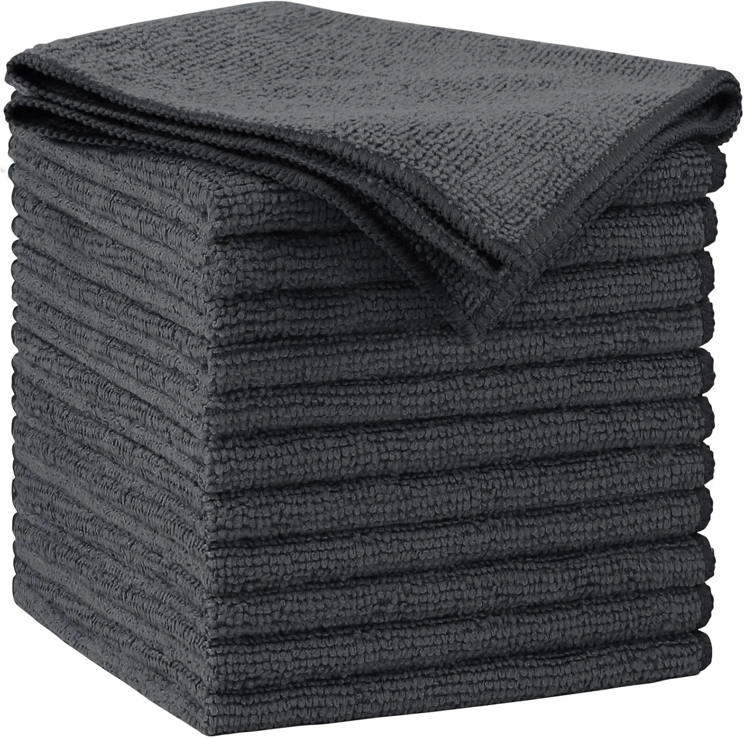 Recyclable AIDEA Microfiber Cleaning Cloth Grey 12PK Microfiber Towels 11.5×11.5 Trendy