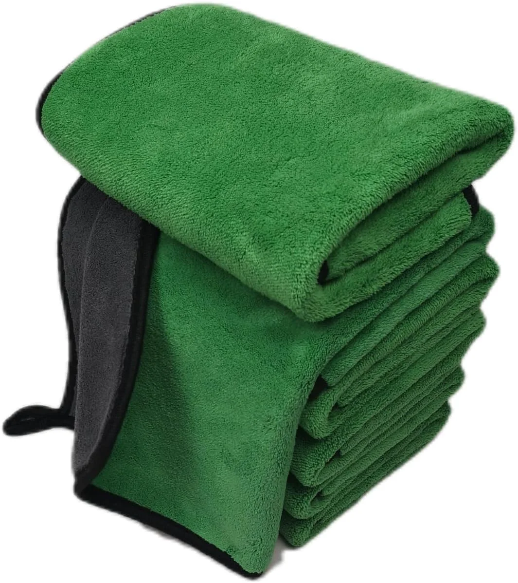 High-Quality SOFTBATFY Ultrasoft Large Thick and Quick Drying Car Microfiber Cleaning Towel 800GSM Polishing Waxing Auto Detailing Towel Cloth 6pack 16 x 16inches Grey- Green Carefully Designed