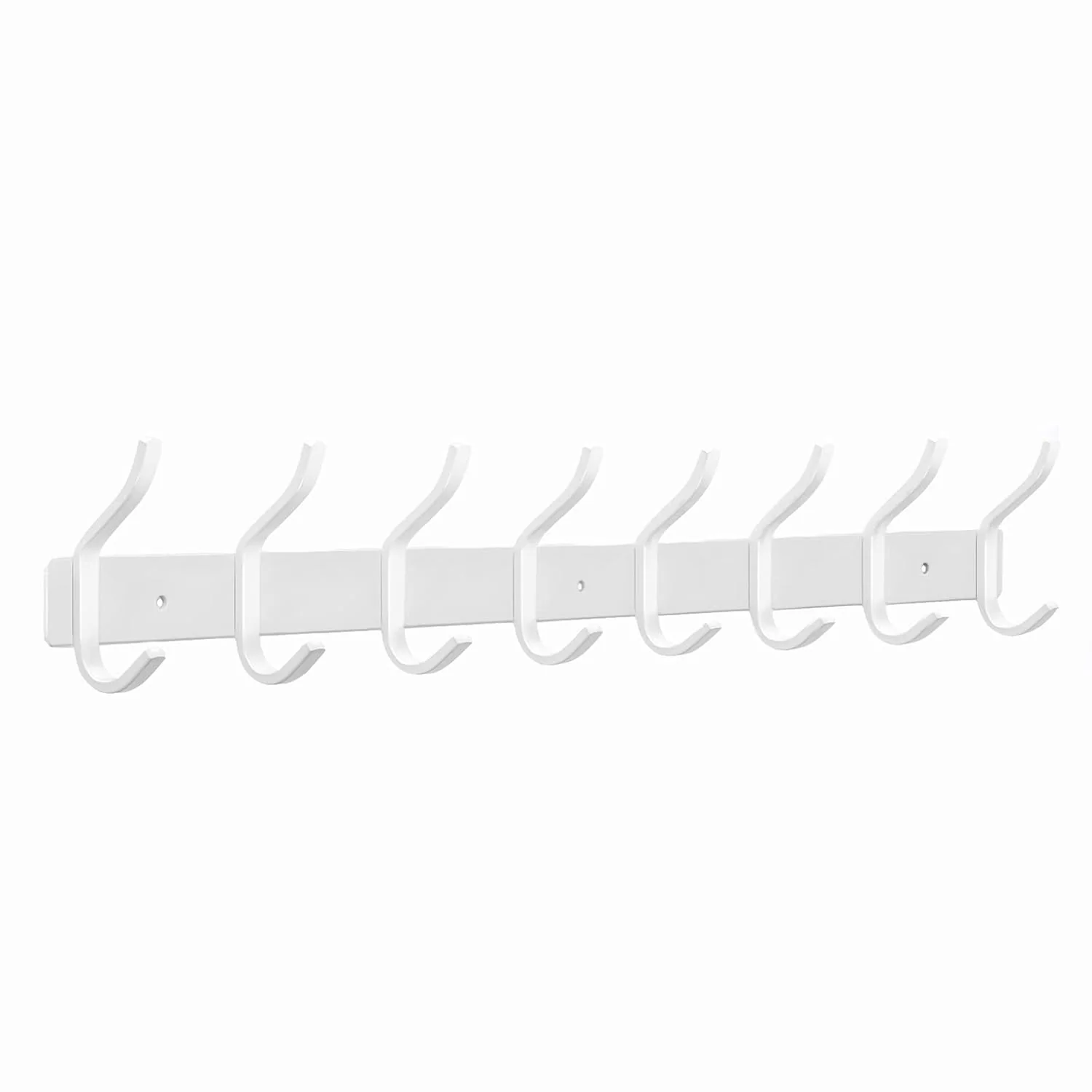 Premium Material White Coat Rack Wall Mount 23 Inch Coat Hooks with 8 Hooks 1 Pack Healthy