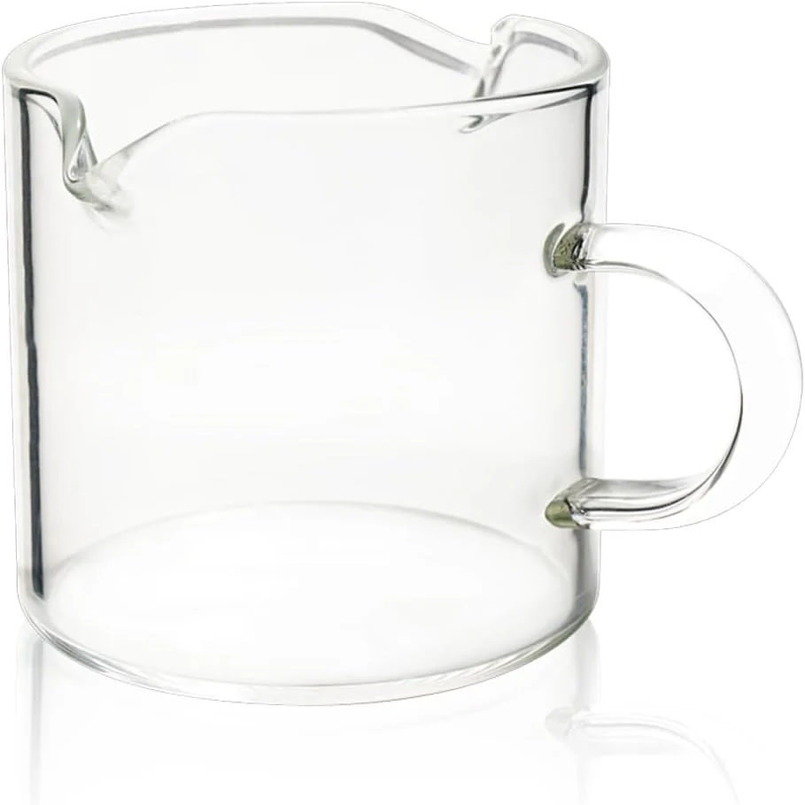 Healthy BCnmviku Shot Glasses Espresso Parts Double Spouts Milk Cup Clear Glass Clear Glass-1Pack Clean