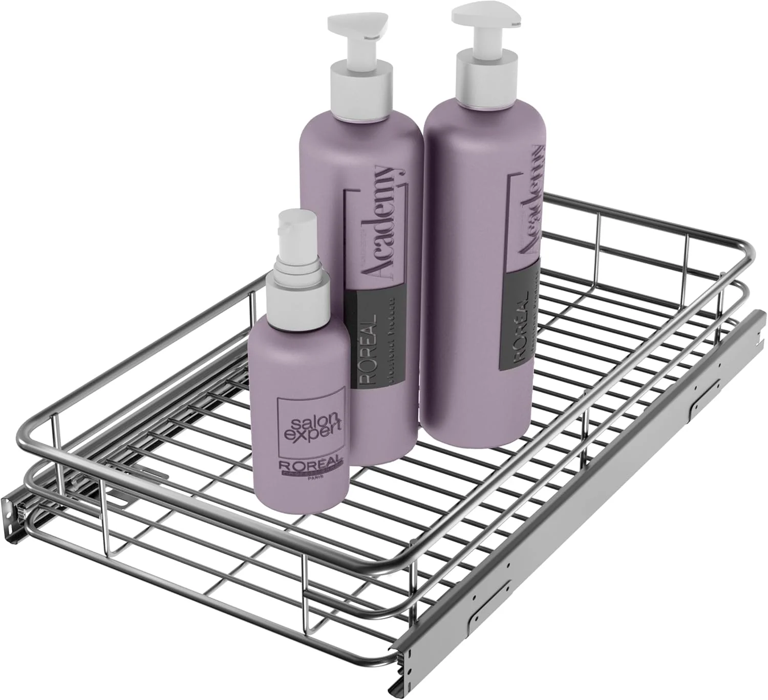 First-Class Sliding Cabinet Organizer Pull Out Shelves 11 W x 21 D Heavy-Duty Slide Out Shelf Steel Metal Cabinet Roll Out Shelves for Kitchen Bathroom Innovative