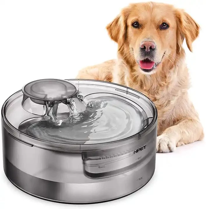 Pure Hot Selling On Amazon Smart Water Fountain Transparent Large Capacity Dog Automatic Water Dispenser Water Drinker 5L First-Class
