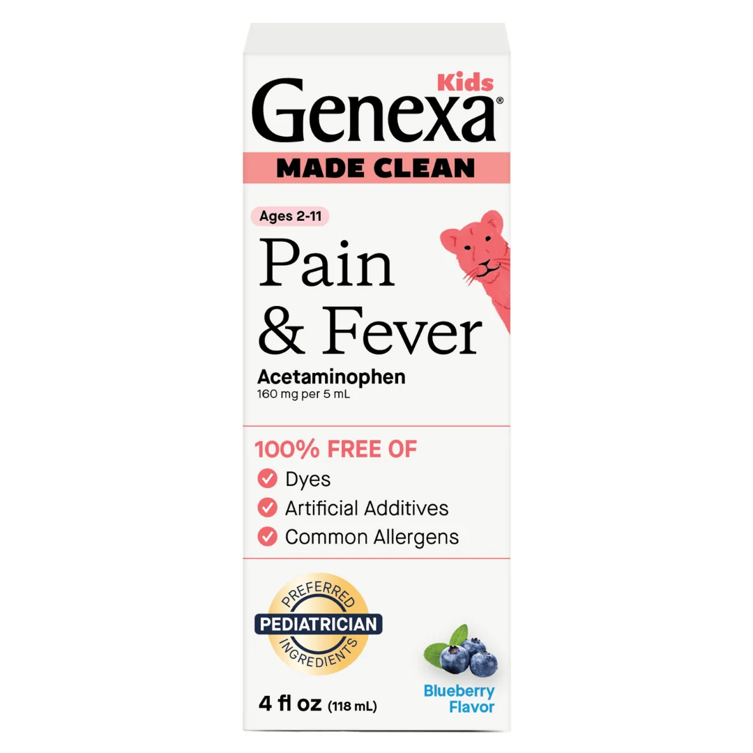 Versatile GENEXA Kids' Pain and Fever Ages 2-11 Long-Lasting