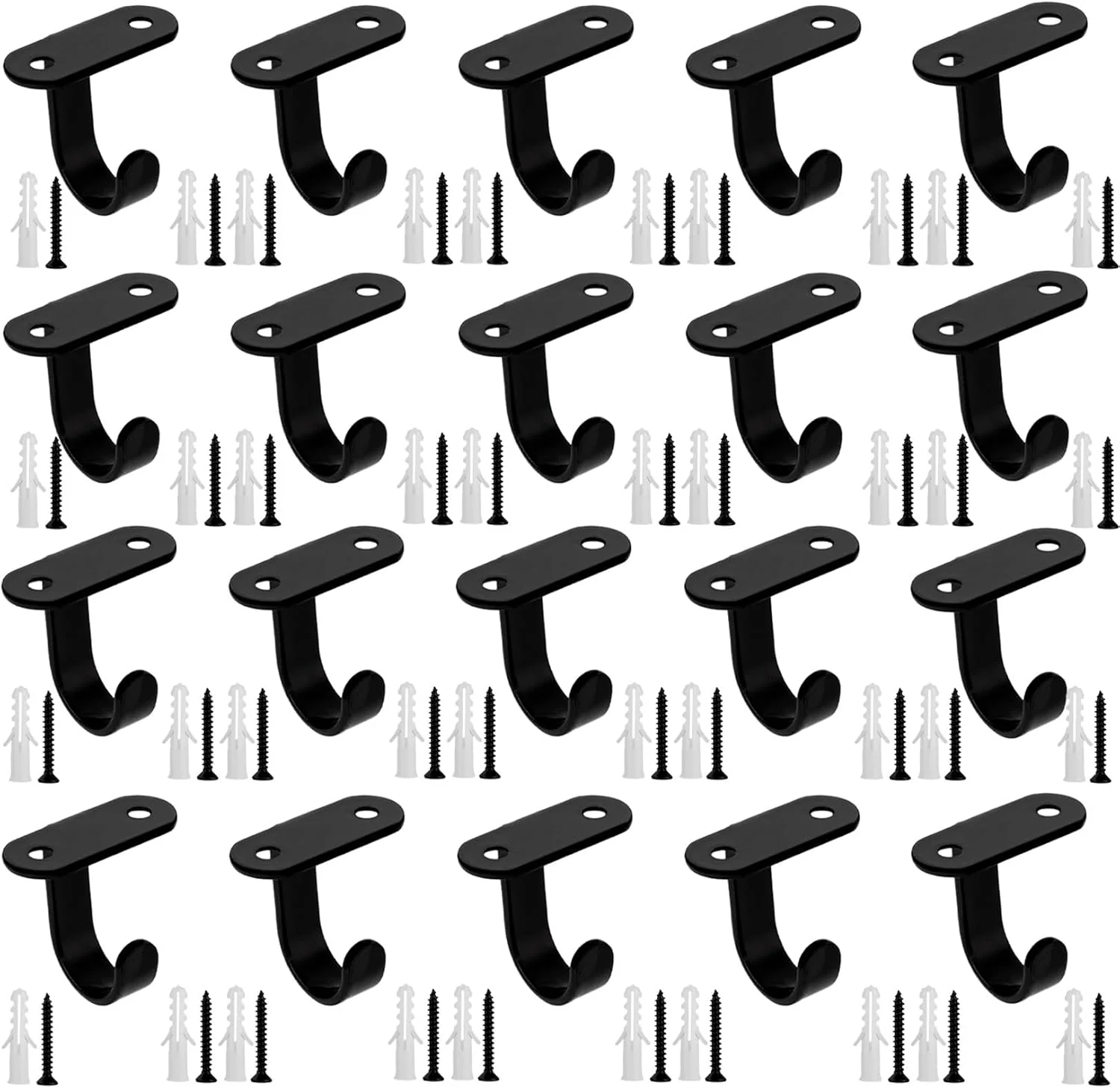 Premium Material Ceiling Hooks 20 Pcs Screw Mounted Ceiling Hooks for Hanging Plants Under Cabinet Cup Hooks First-Class