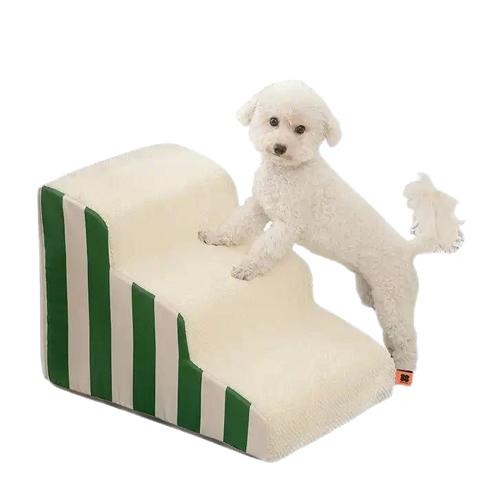 Modern Whole New Design Indoor 2 Tiers 3 Tiers Foam Dog Stairs Anti Slip Pet Steps for High Bed Sofa Couch Luxury