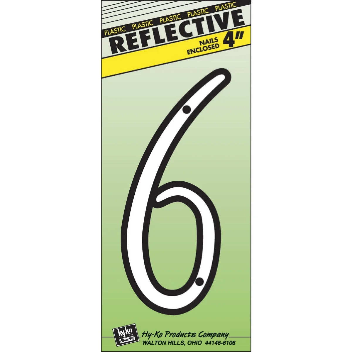Trendy Hy-Ko 4 In. White House Number Six Superior