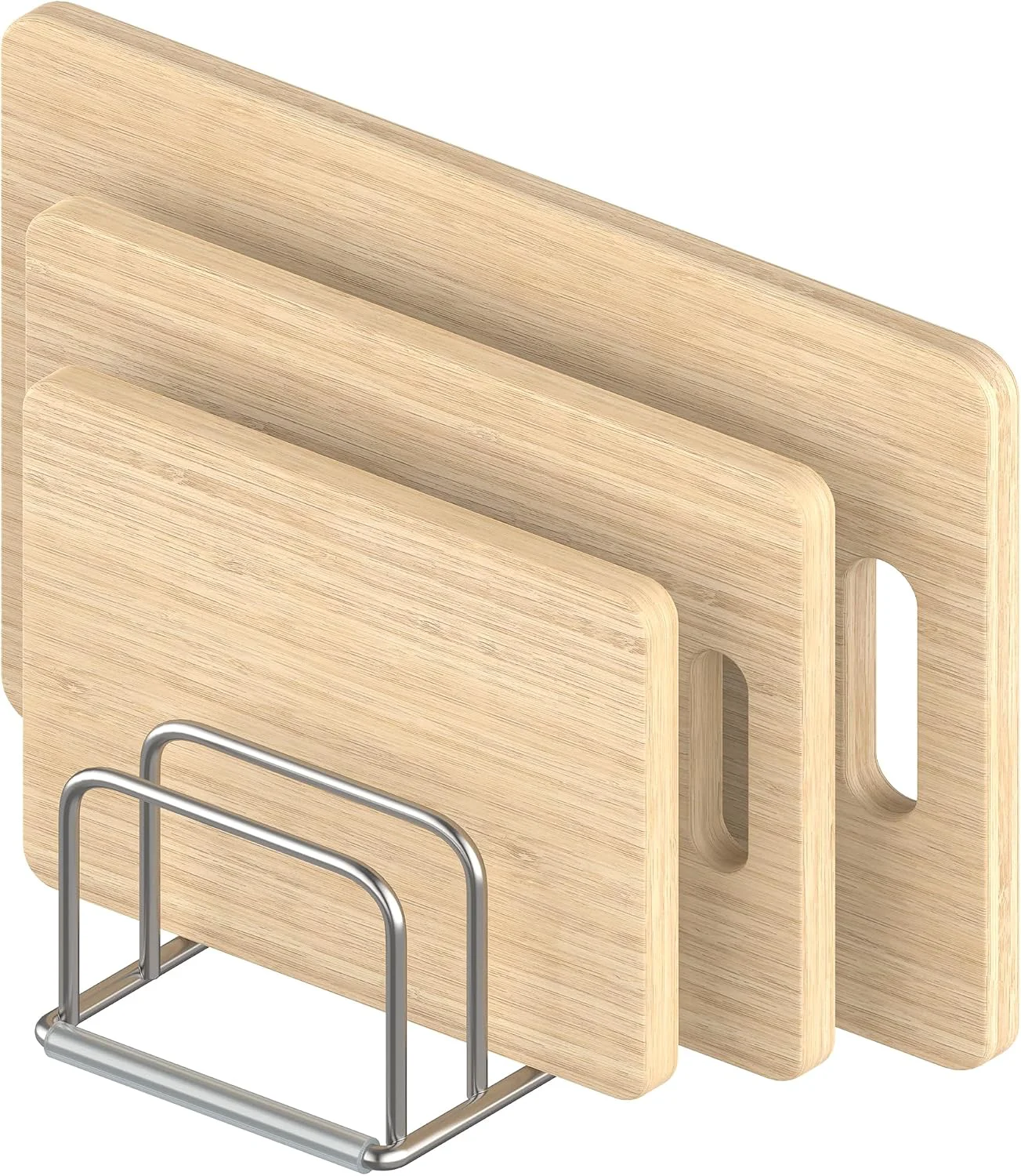 Effective KORRTFID Cutting Board Organizer Stand Holder 304 Stainless Steel Chopping Board Holder Pot Pan Lid Holder Rack kitchen Shelf Bakeware Cookie Sheets Organizer 1.0 Inch Width Slots Flexible