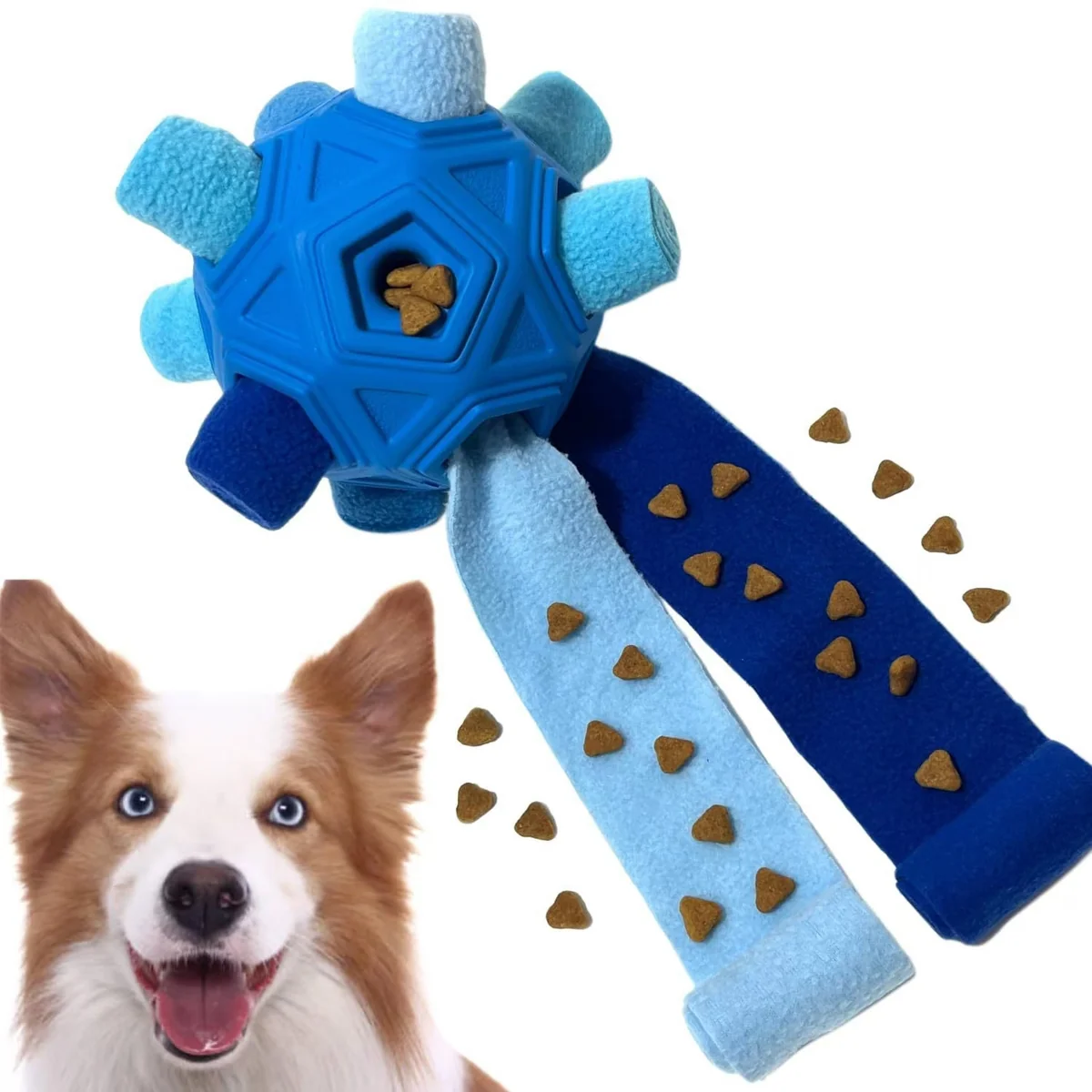 Functional Hot Selling Puzzle Interactive Foraging Slow Food Training Feeder Dispensing Cloth Strip With Hidden Food Dog Puzzle Toys Green