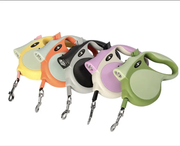 Recyclable Whole Pet Automatic Retractable Leash Reflective Dog Leash LED Light Dog Leash Explosion-proof Dog Leash Outstanding