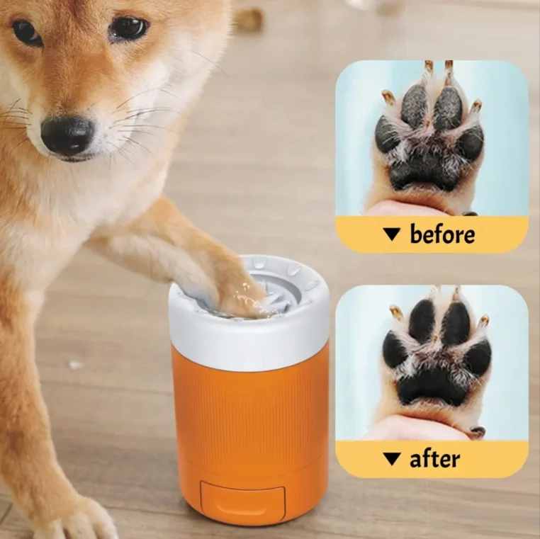 Elite Whole of New Products Plastic Pet Foot Washing Bath Cup Tool Portable Dog Paw Cleaner Cup for Pet Cleaning Beauty Flexible