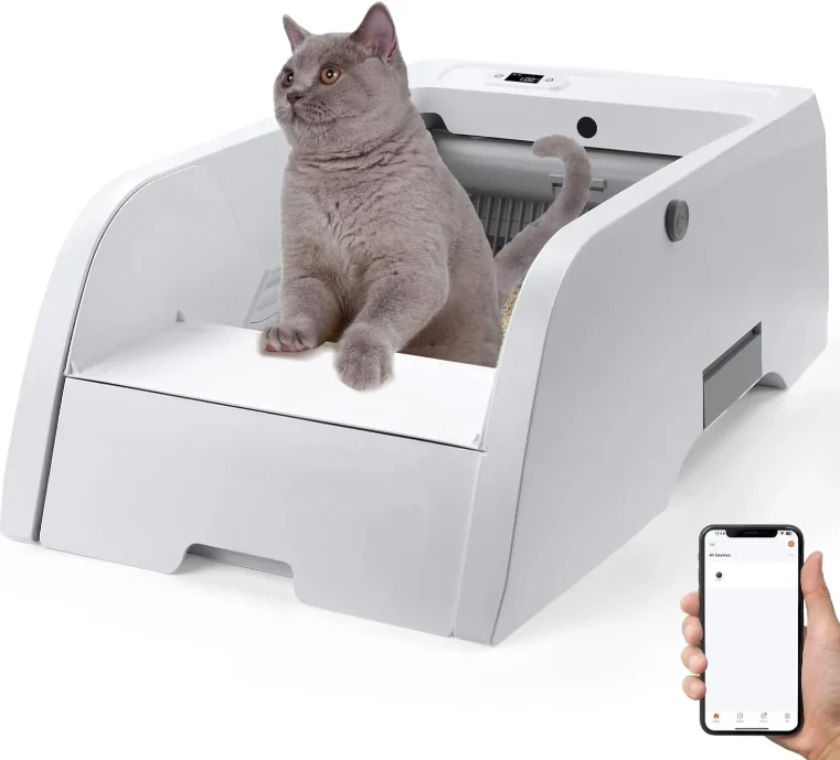 Relaxed Whole WIFI Remote APP Control Self-Cleaning Automatic Cat Litter Box Camera Induction Intelligent Cat Litter Accessories Superior