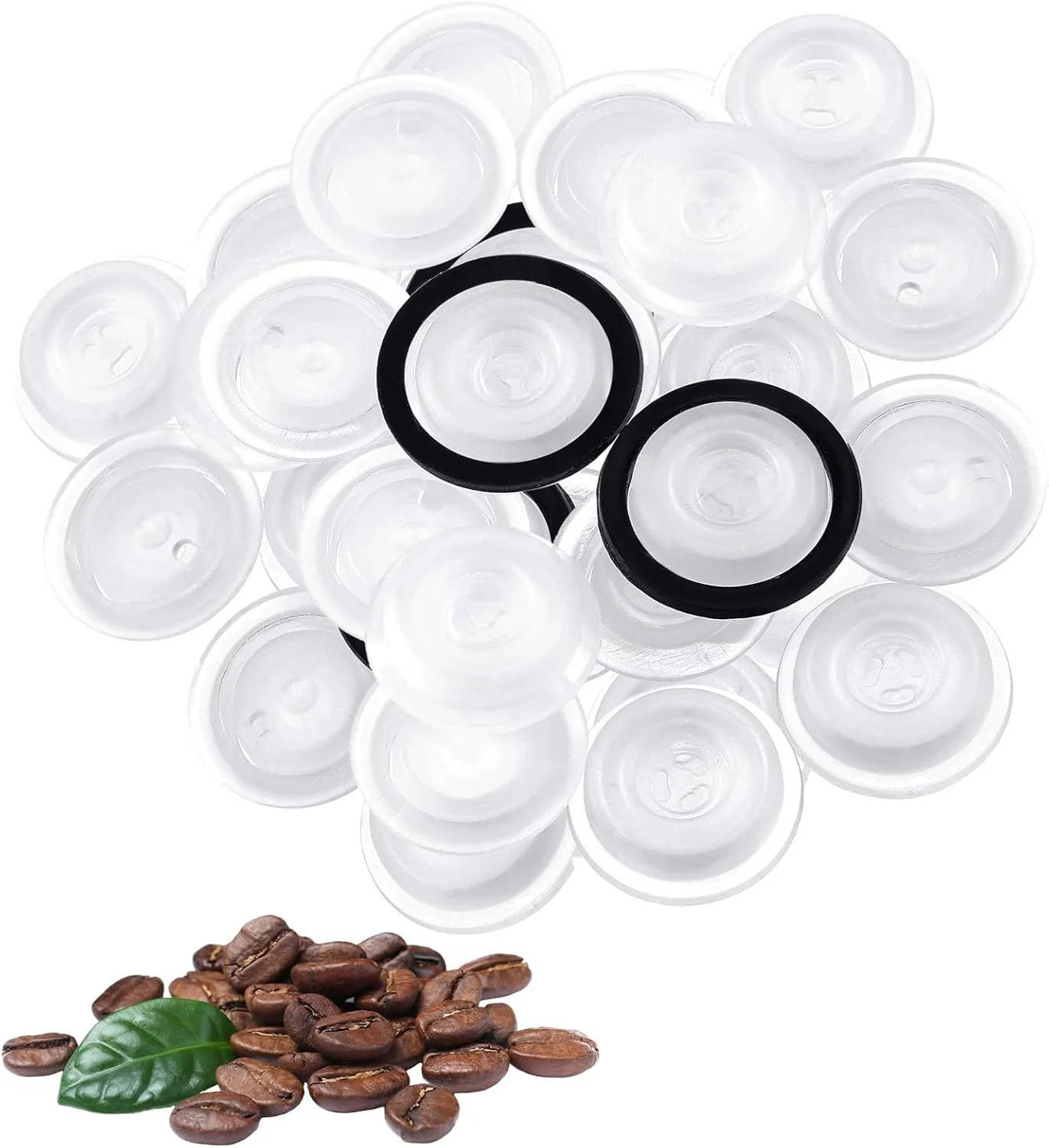 Genuine Tondiamo 22 Pcs Co2 Valve Filter Set for Coffee Canisters Airtight with 2 Rubber Rings Degassing One Way Breather for Bean Container Pure