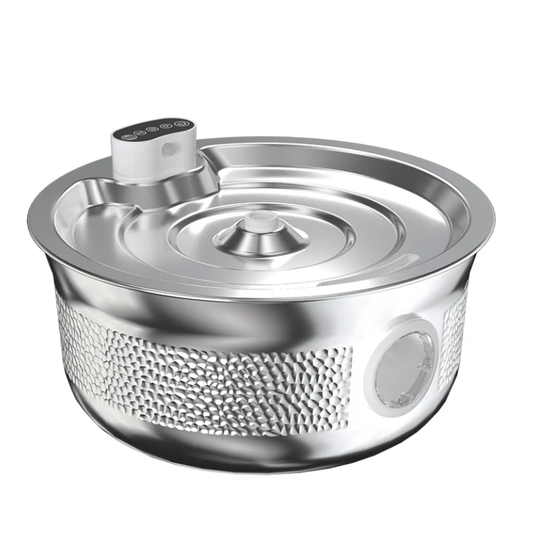Refined Whole Automatic Pet Food Water Dispenser Stainless Steel Dog Cat Water Fountain Smart Drinking Fountain for Pets 7L Innovative