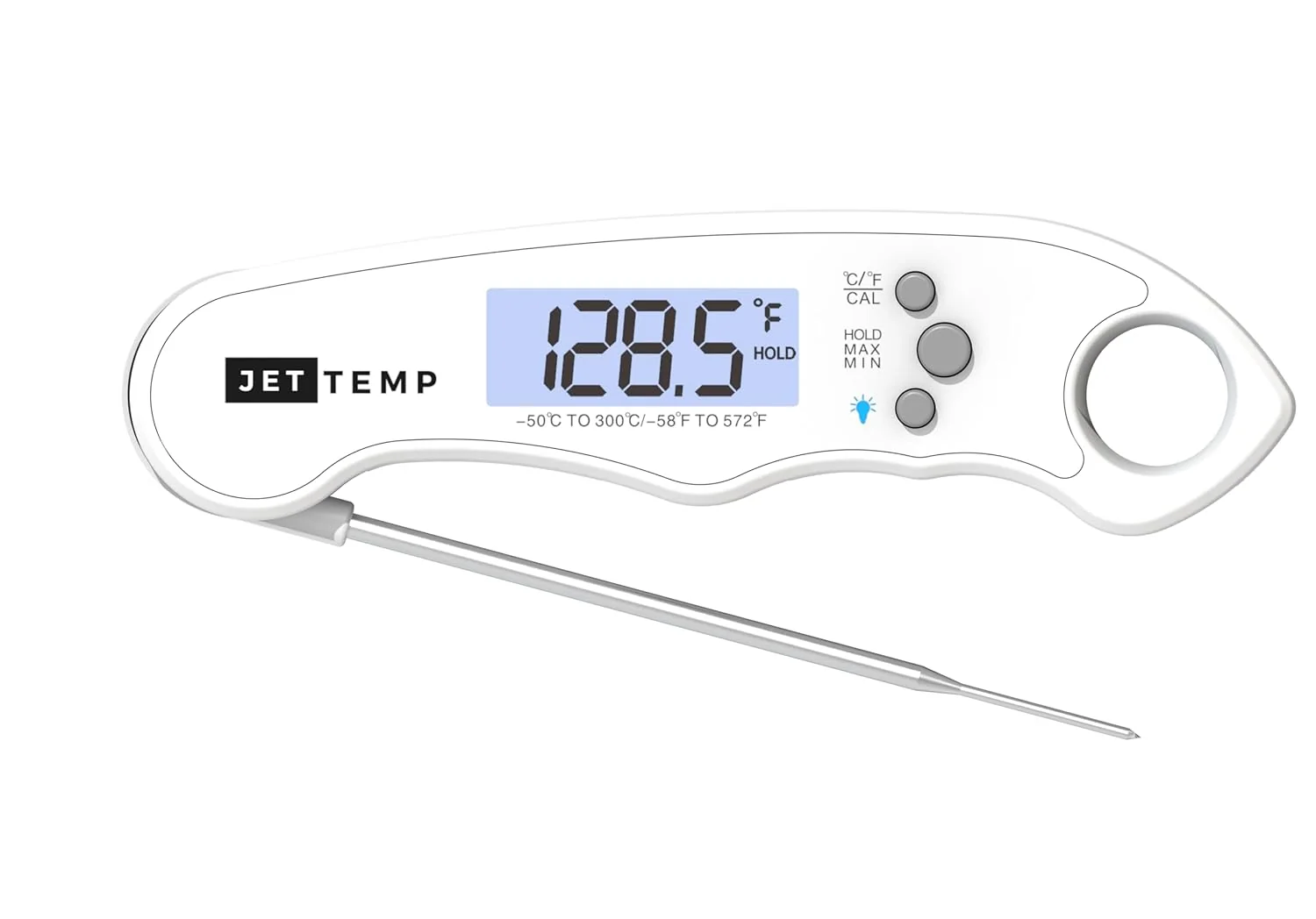 Outstanding F1 Essential Kitchen Thermometer for Cooking Grill BBQ Smoker Air Fryer Candy Oil Fry Kitchen Food Probe Backlit Display Foldable Modern