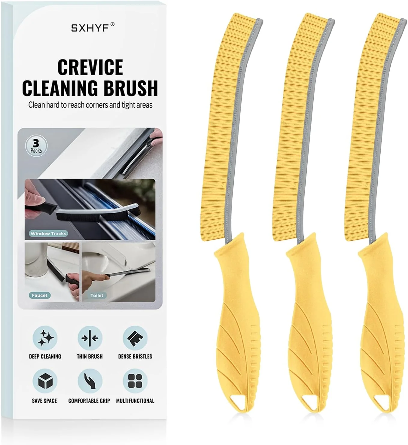 Exceptional SXhyf Cleaning Brush - Hard Bristle Crevice Cleaning Brush Multifunctional Gap Scrub Brush Kitchen Essentials Optimized